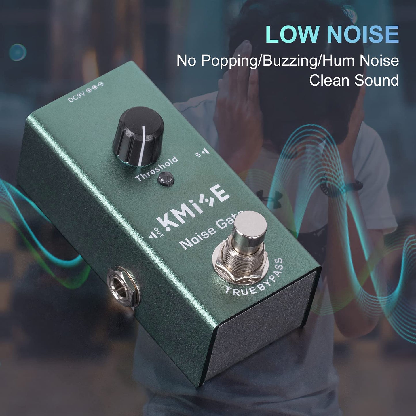 lotmusic Pedal de efectos de guitarra eléctrica Mini tipo único DC 9V True Bypass (Noise Gate)