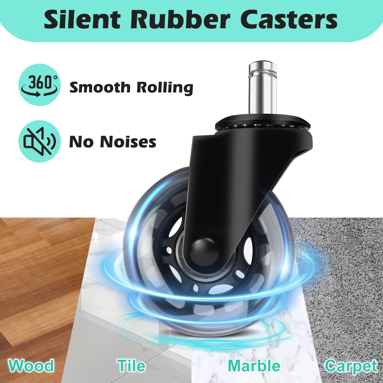 Taburete de Sillín Ergonómico con Ruedas, Cojín Grueso Mejorado, Corrección de Postura, Ajustable, Resistente 400 Libras, para Salón de Masaje y Hogar