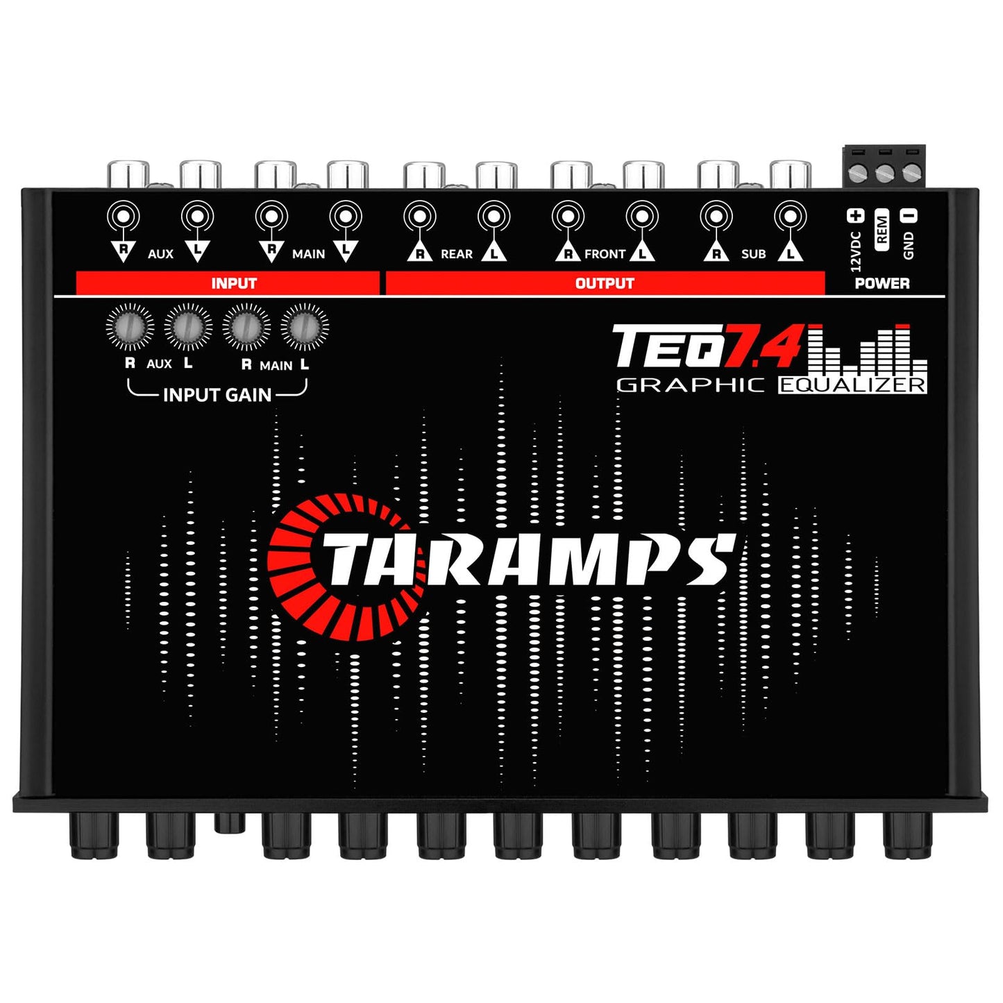 Ecualizador Gráfico de Audio para Coche Taramps TEQ 7.4 Estéreo 7 Bandas Rca Entrada Salida