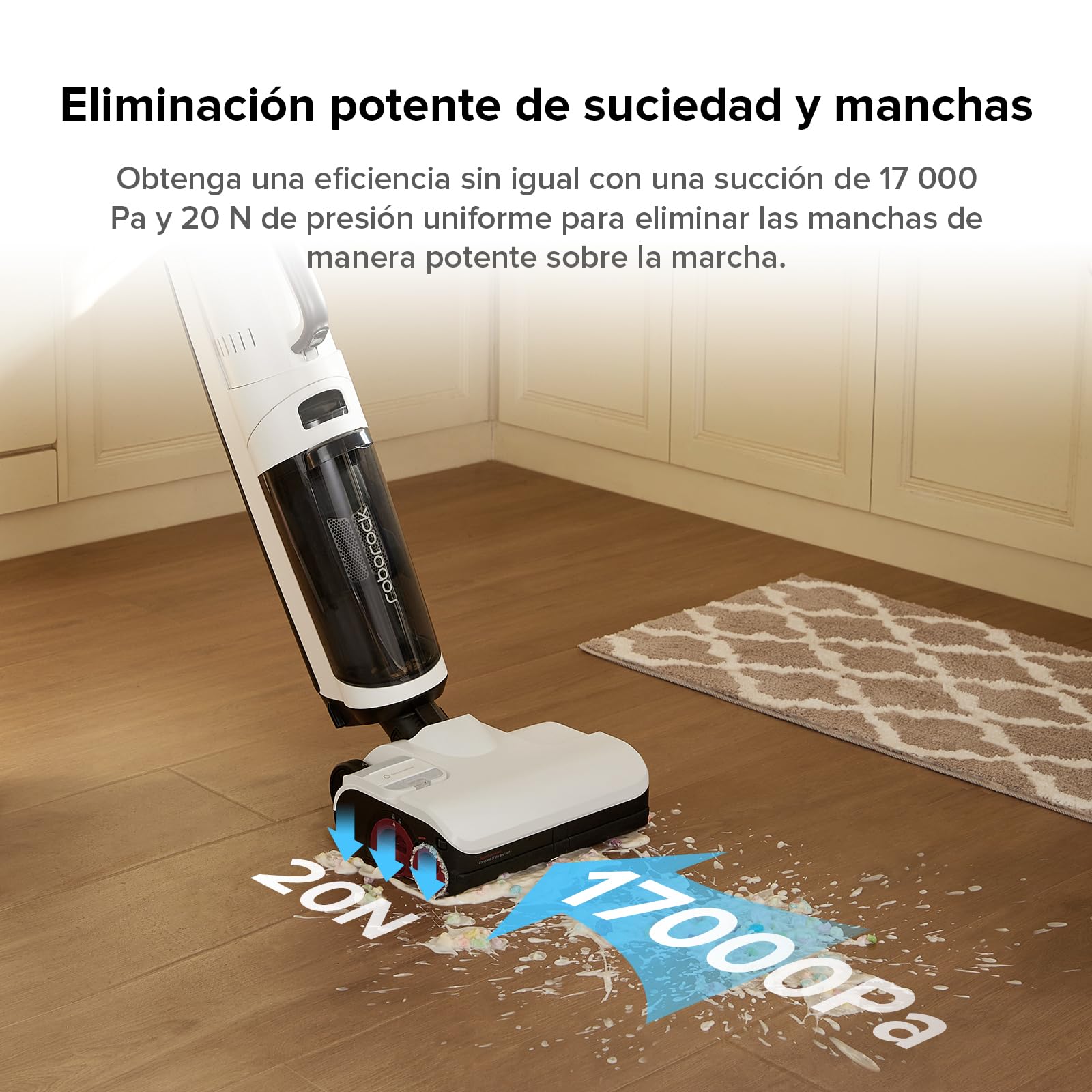 Aspiradora Roborock Dyad Pro Combo Blanco para Múltiples Superficies 5 en 1