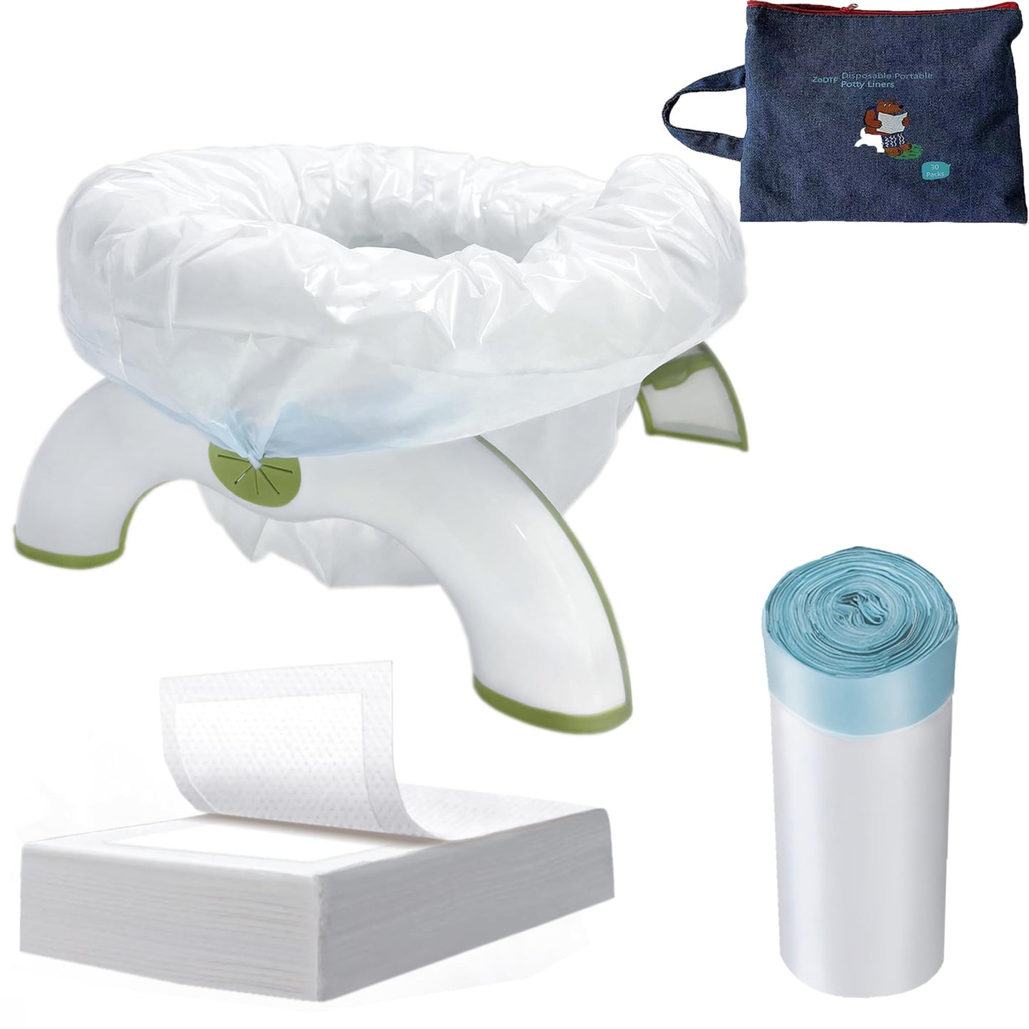 Bolsas de Repuesto para Orinal de Viaje OXO Tot Azul y Almohadillas Absorbentes