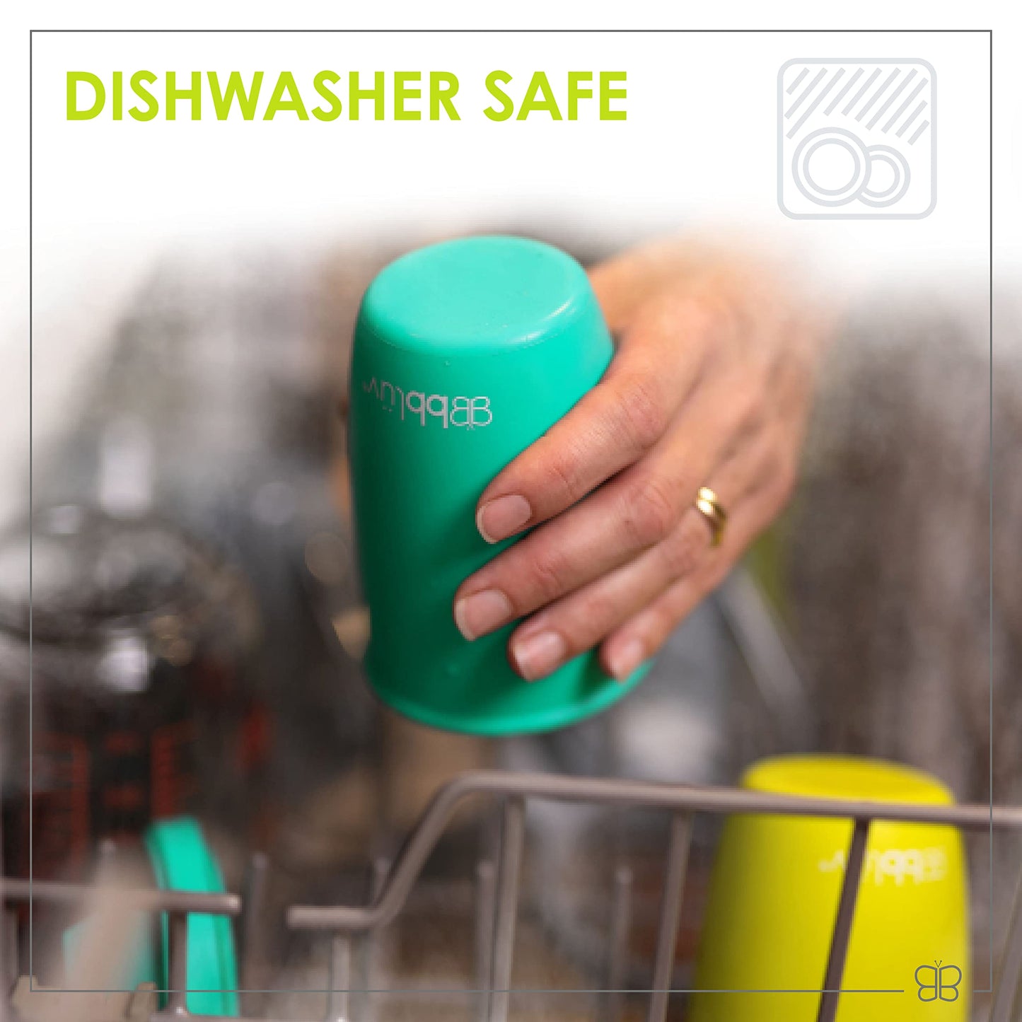 bblüv – Küp – Taza de transición duradera a prueba de derrames 4 en 1 para niños y niños – Taza de silicona de grado alimenticio para bebé, aguamarina, 240 ml