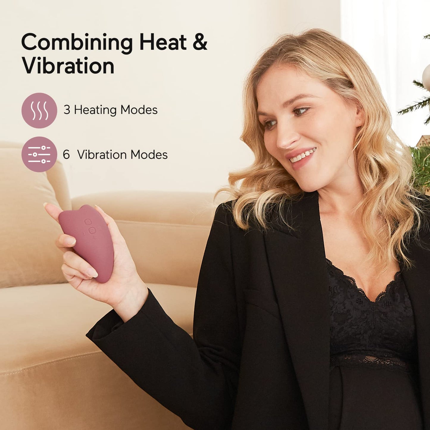 Masajeador de lactancia con calentamiento Momcozy 2 en 1, masajeador de senos suave para amamantar, calor + vibración ajustable para conductos obstruidos, mejora el flujo de leche, congestión