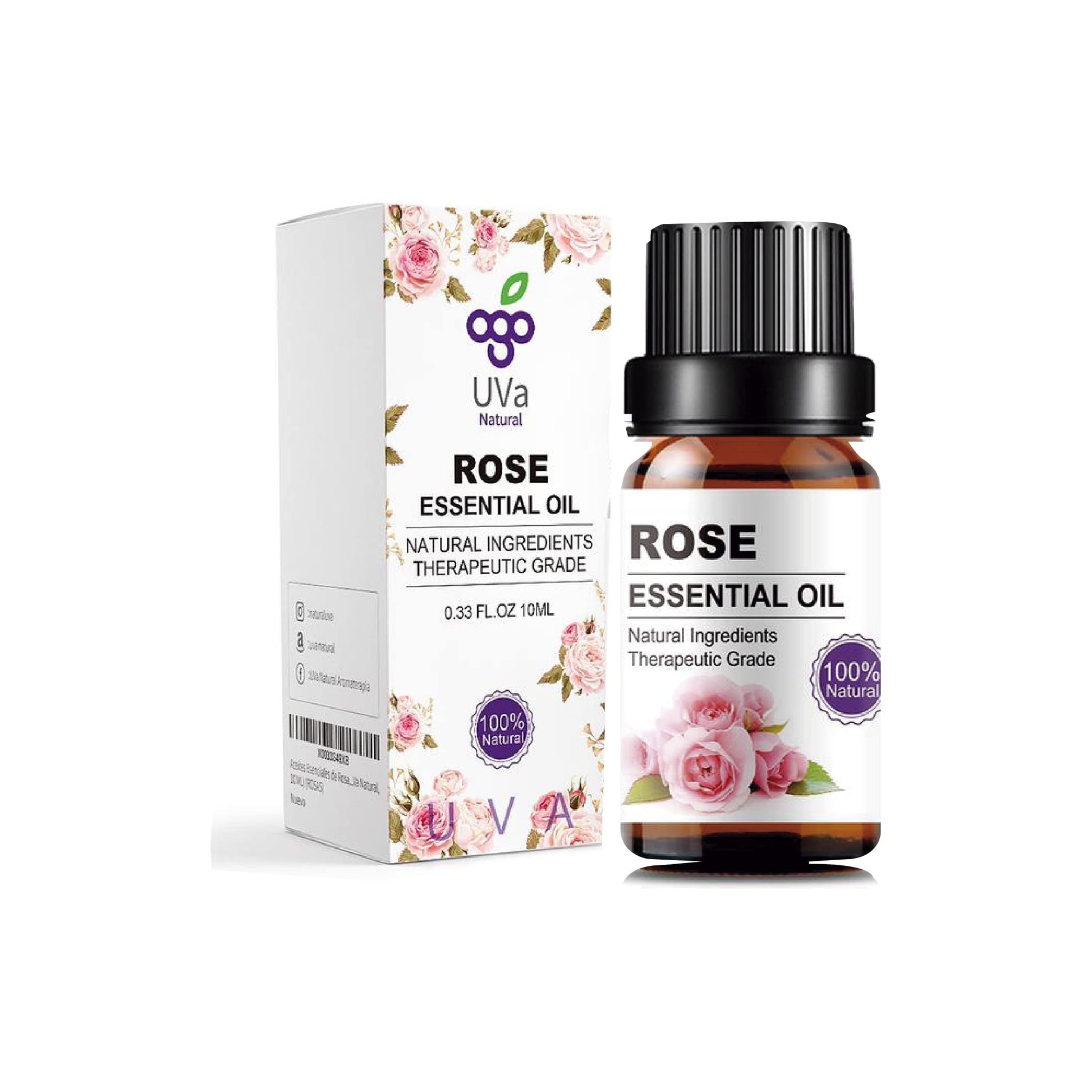 Aceites Esenciales Aromaterapia Rosas 100% Natural con Difusores y Humidificadores UVA Natural