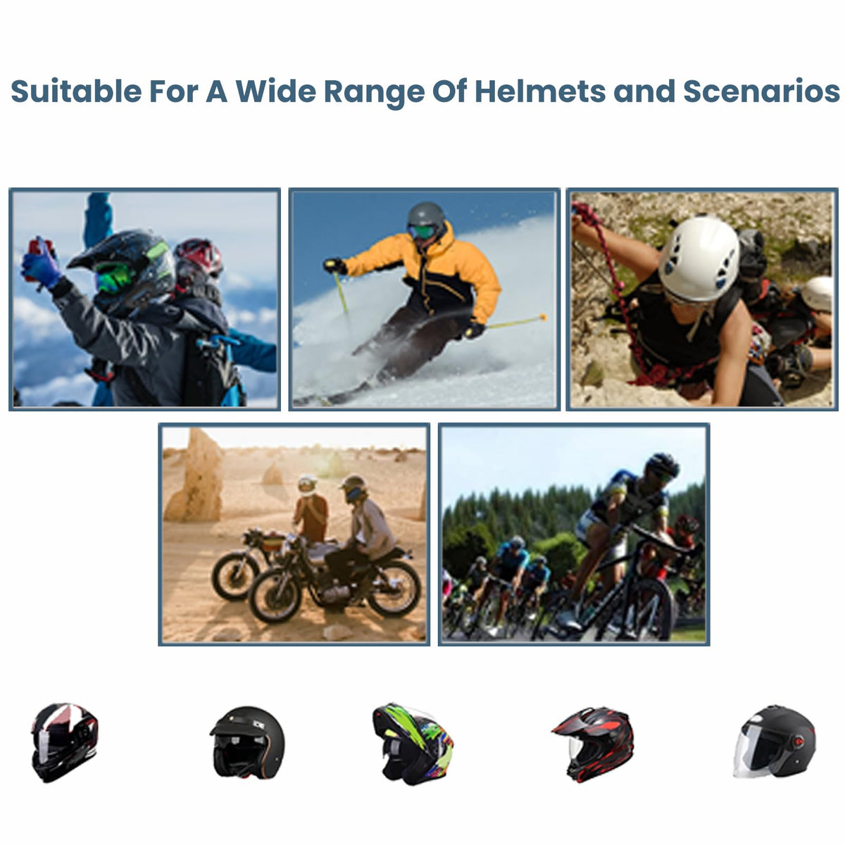Auriculares Estéreo Bluetooth LYANGET Negro para Motociclismo