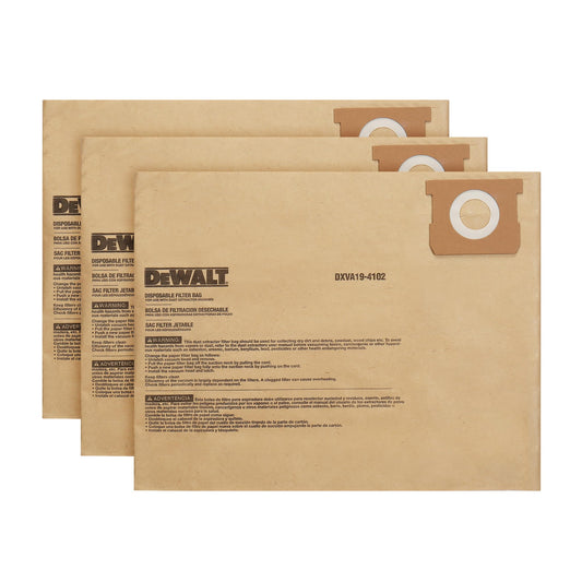 DEWALT DXVA19-4102, bolsa de filtro compatible con DXV12P DXV14P DXV16PA DXV16S