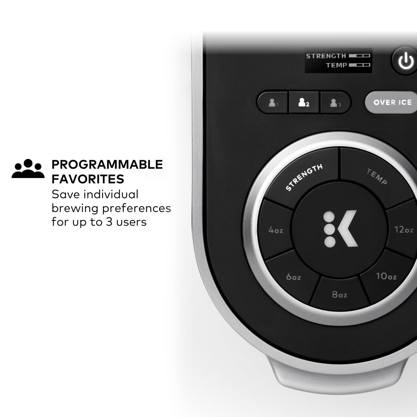 Keurig K-Supreme Plus Cafetera, cafetera K-Cup de una sola porción, con tecnología MultiStream, depósito extraíble de 76 onzas y ajustes programables, acero inoxidable