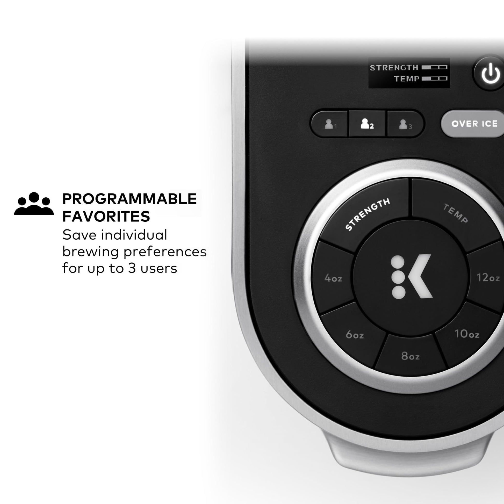 Keurig K-Supreme Plus Cafetera, cafetera K-Cup de una sola porción, con tecnología MultiStream, depósito extraíble de 76 onzas y ajustes programables, acero inoxidable