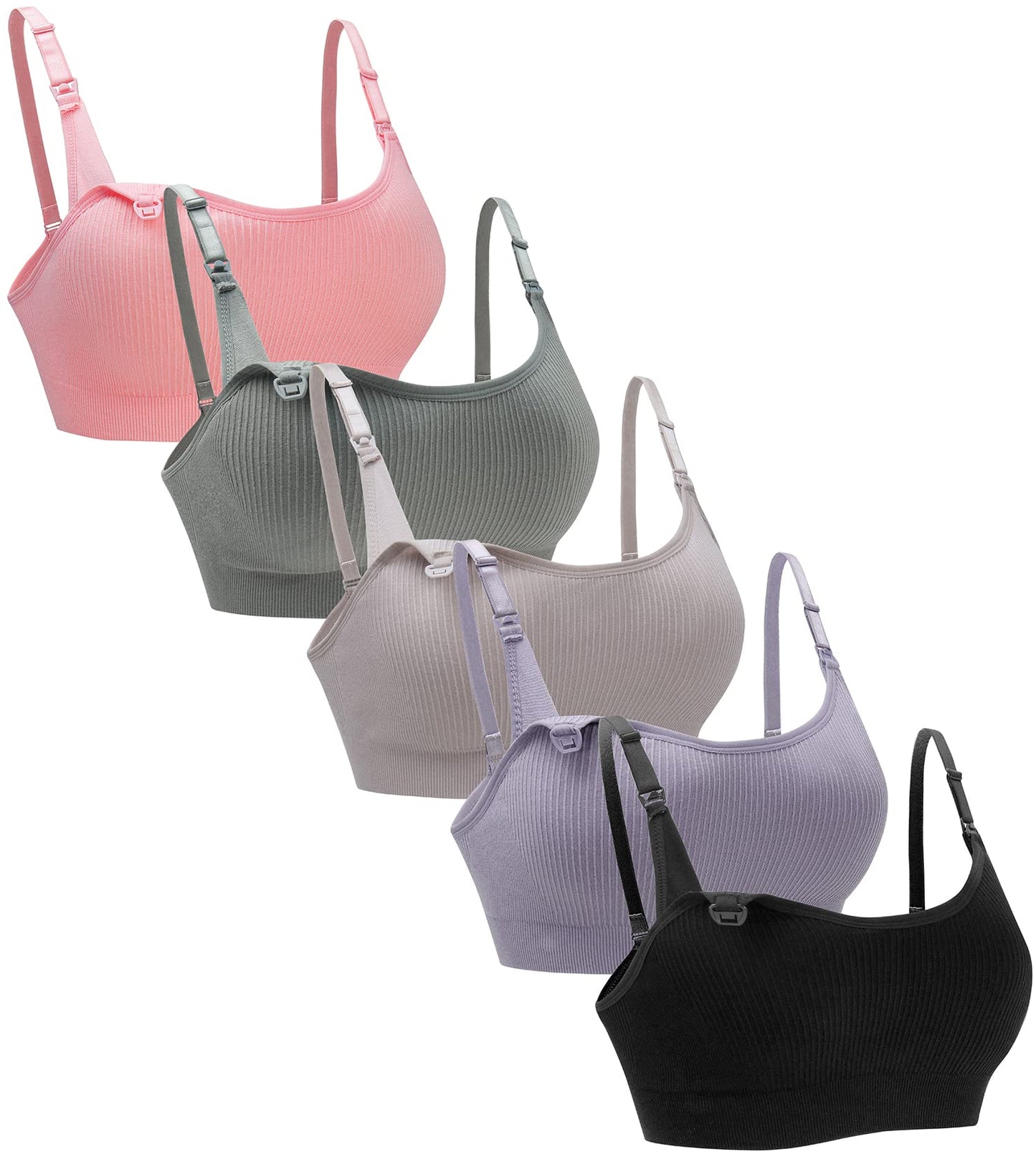 Sujetadores de Lactancia Suekaphin Rib-a XXL sin Costuras Acolchados Cobertura Completa para Mujer