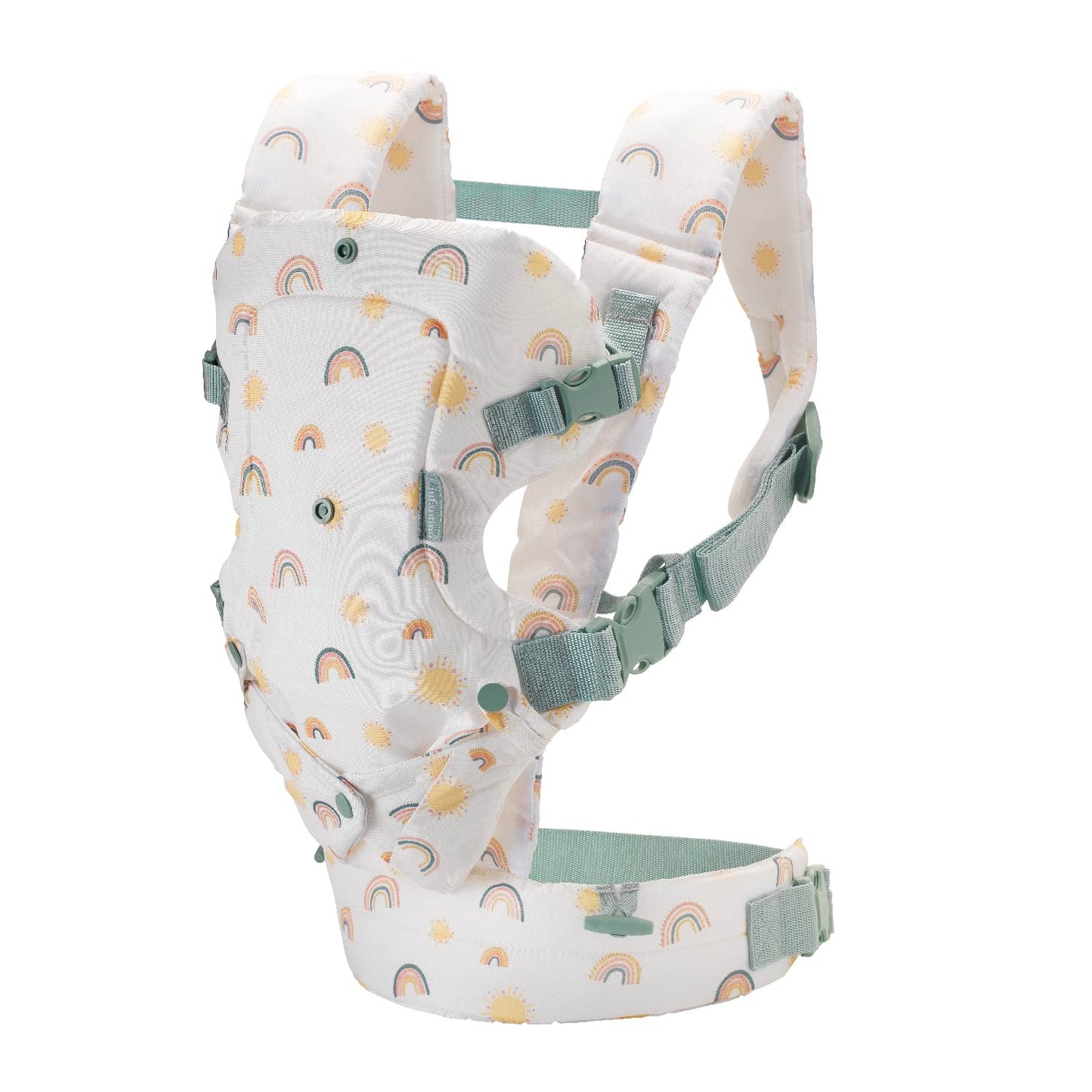 Infantino Flip Advanced Portabebés 4 en 1 - Ergonómico, Convertible, frontal y frontal hacia fuera Portabebés delantero y trasero para recién nacidos a niños pequeños 8-35 libras, arco iris