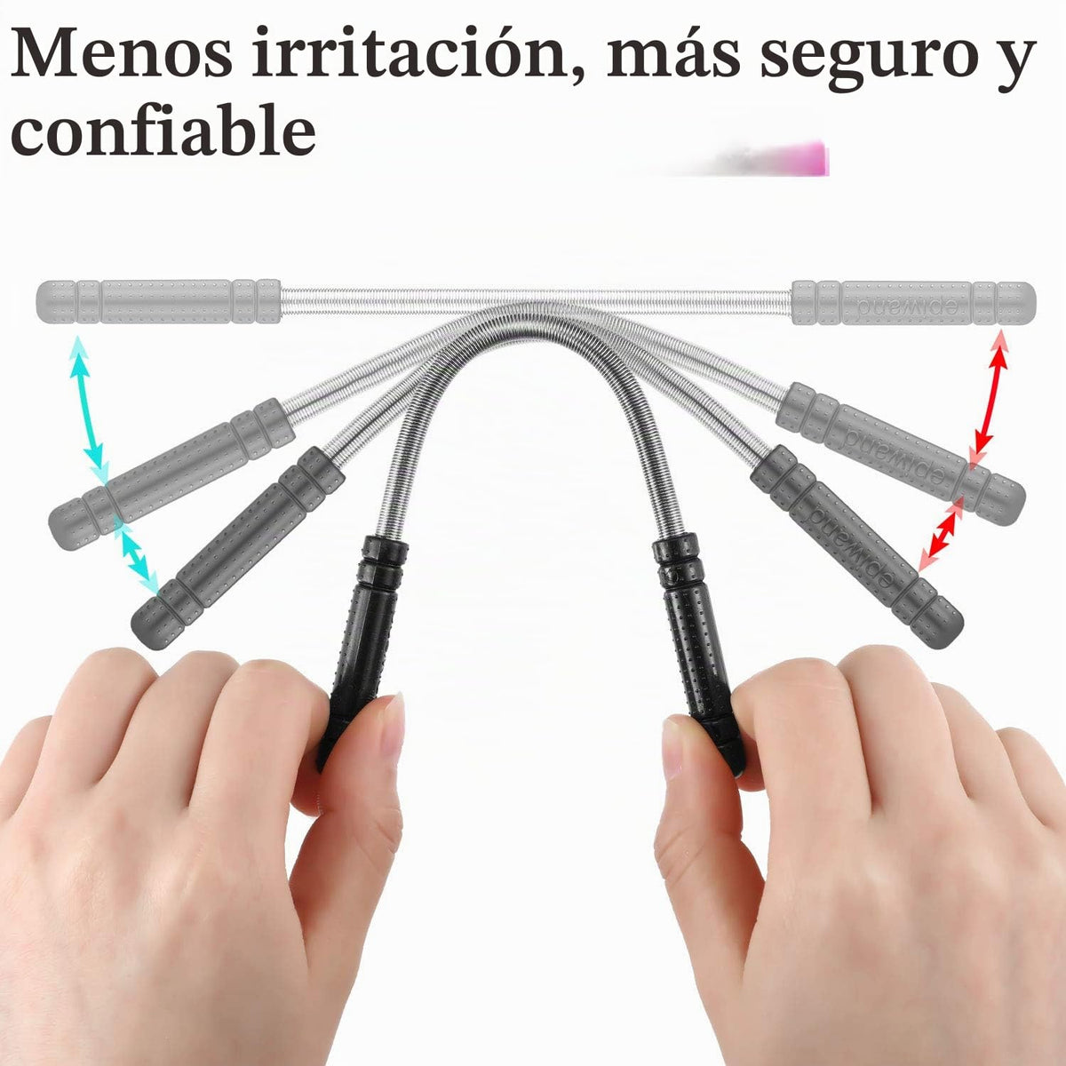 4 Piezas Depilación Facial Depiladora de Cara de Cejas de Muelle Depiladora Portátil de Bobina Herramienta de Roscado de Resorte para Mujeres Mejilla Bigote Labio