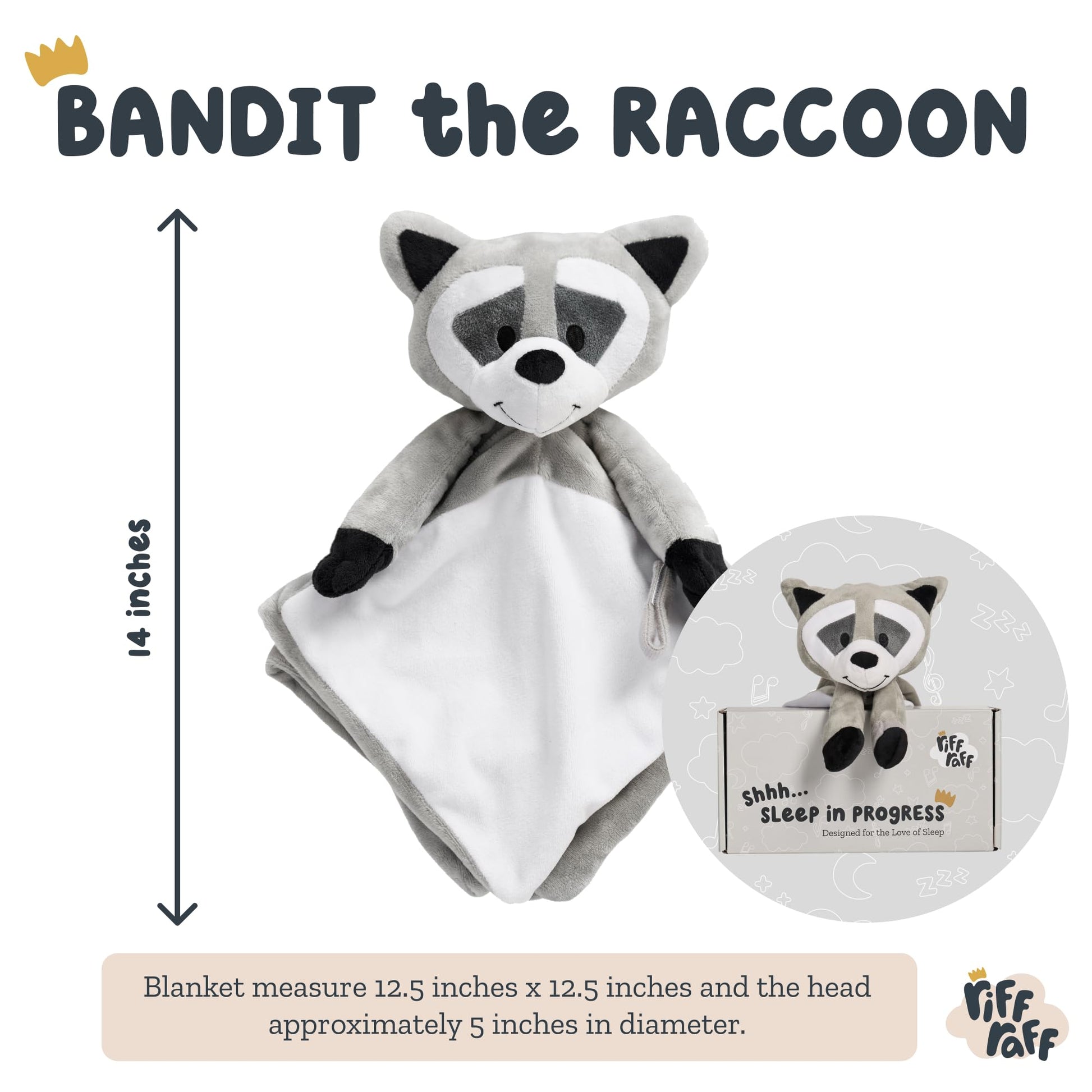 Chupete de seguridad para bebés y niños pequeños, diseño de mapache
