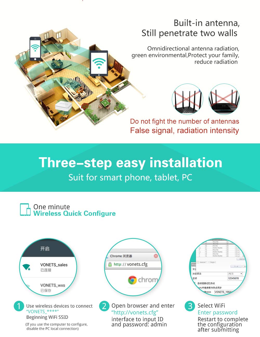 Enrutador WiFi VAR11N-300 Portátil Hotspot Repetidor de Viaje