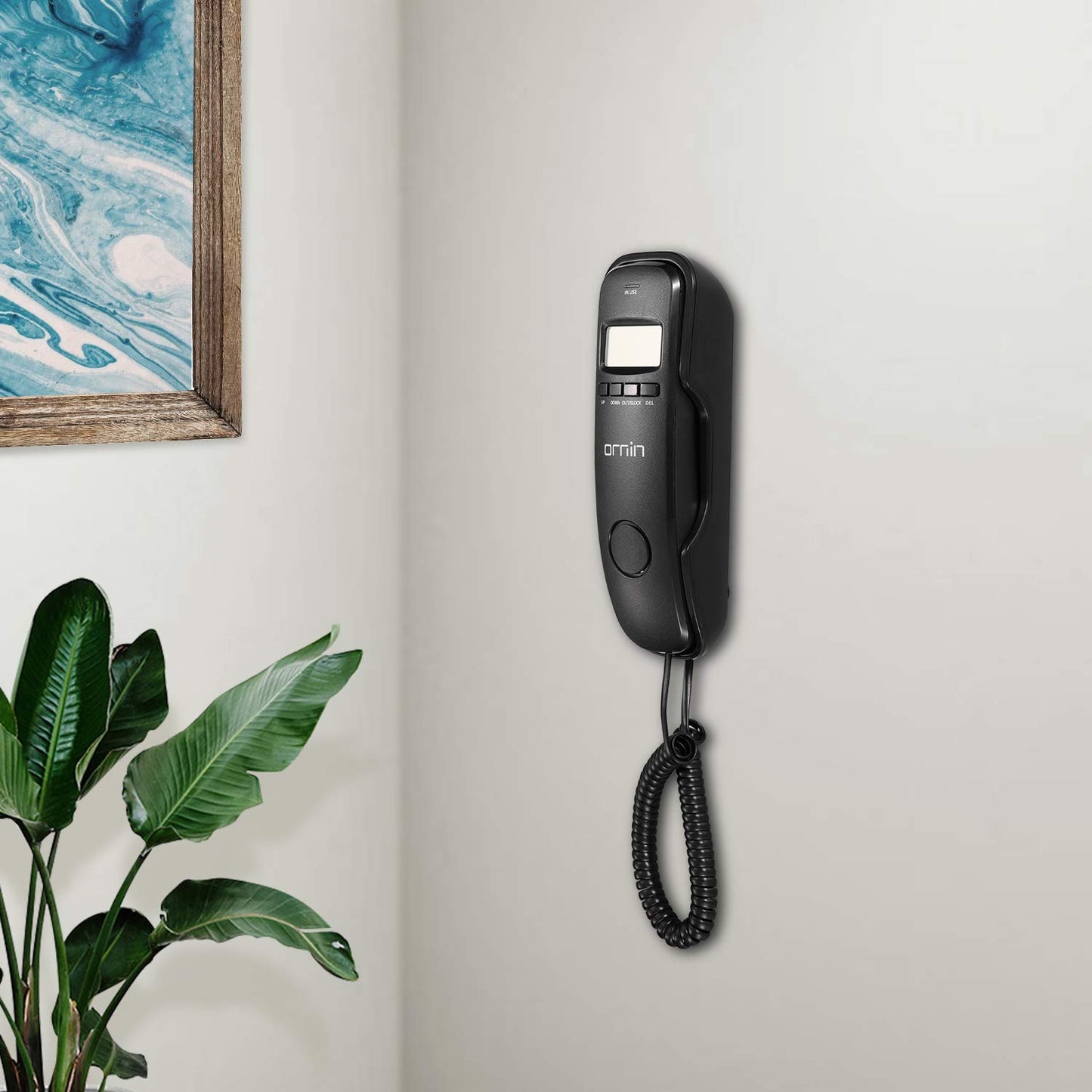 Teléfono con cable con identificación de llamadas, T112 Trimline de Ornin