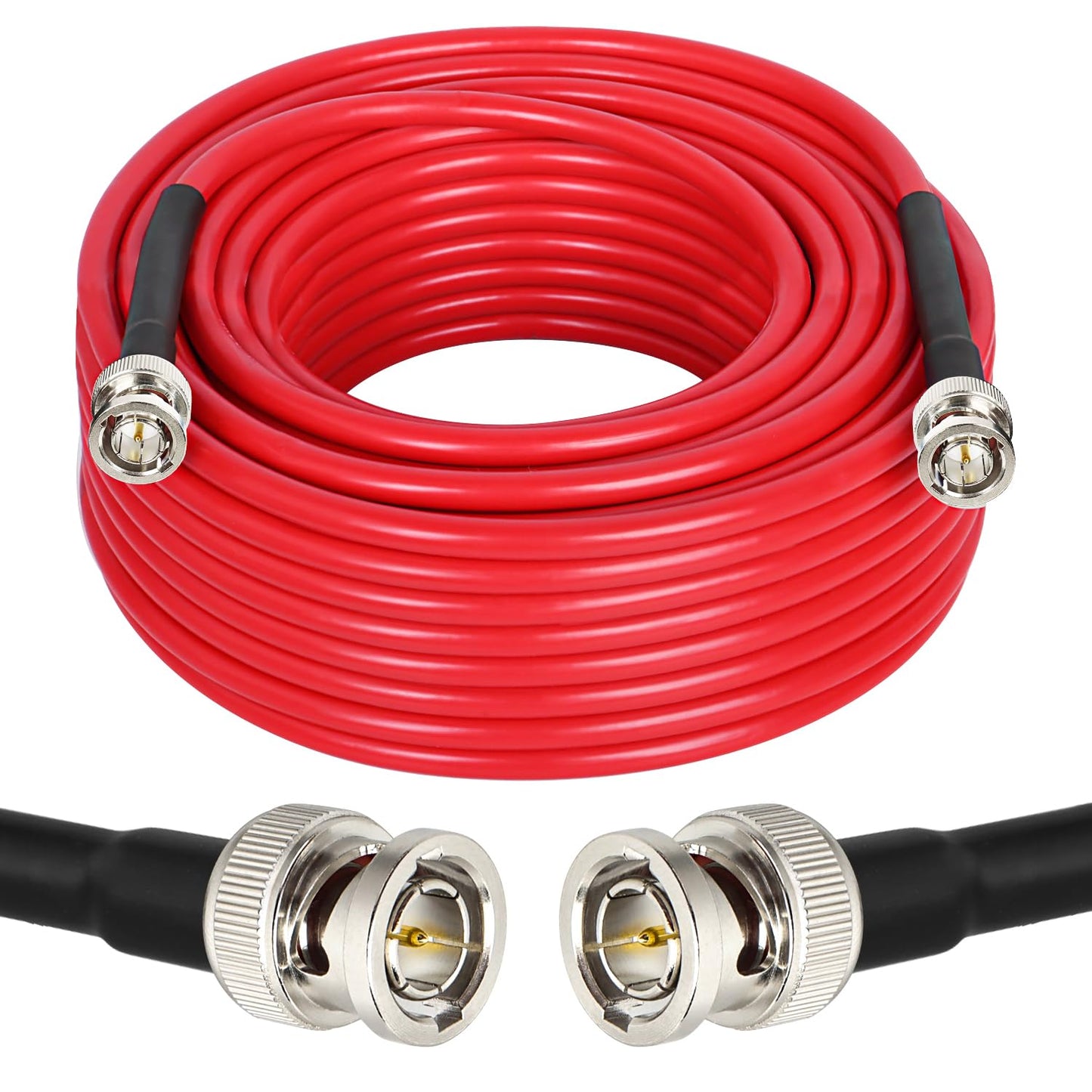 XRDS -RF Cable SDI de 50 pies - 75 Ohm RG59 Cable BNC macho para cámara HD SDI de 4K 1080P 3G/6G, monitor de video, grabador, convertidor divisor SDI a HDMI, cámara de seguridad
