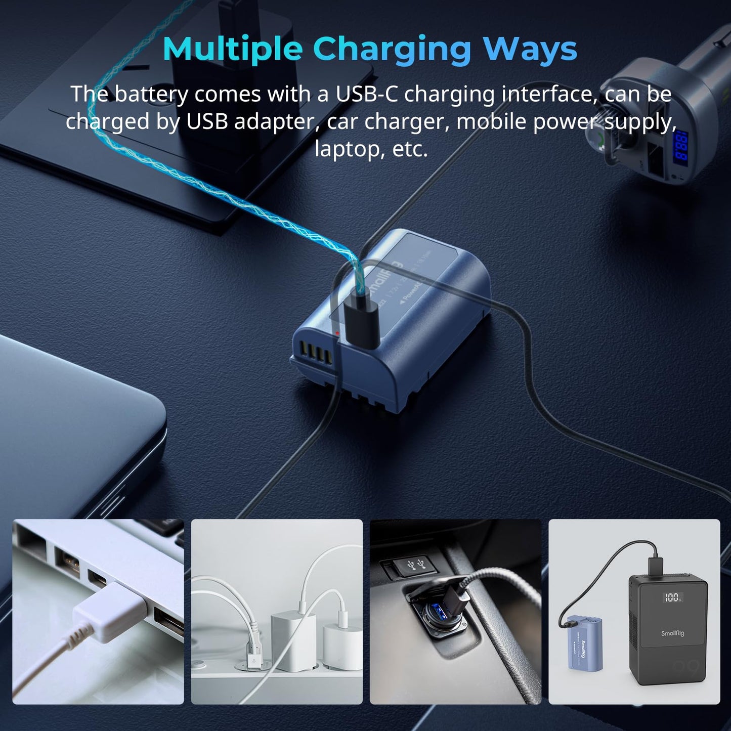 Batería de Repuesto SMALLRIG 2520 mAh USB-C para Panasonic DMW-BLK22