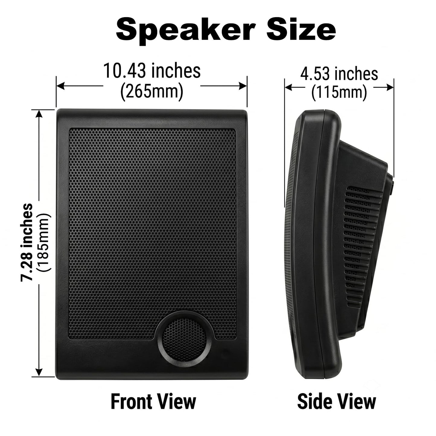 STUDIOFINIX - Altavoces PA montados en la pared de 6 pulgadas, potencia máxima de 240 W, 8 ohmios y 70 V/100 V, modo dual, para cine en casa, comercial, oficina, sistema PA (negro, par)