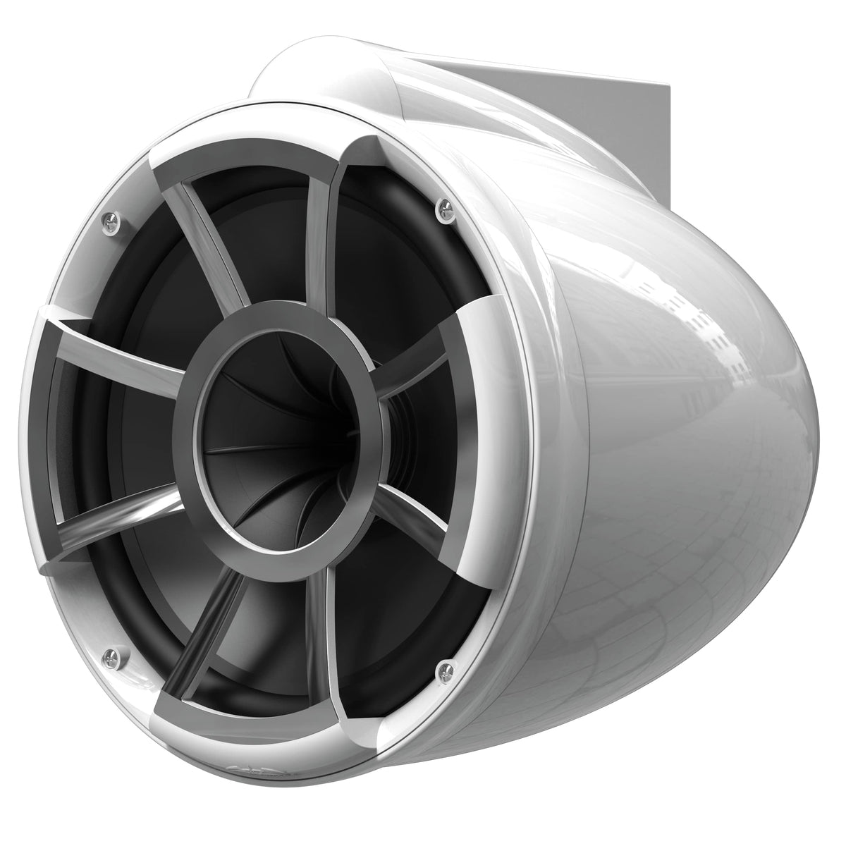 Altavoces de Torre Wet Sounds Blancos 10 Pulgadas Serie Revolution con Abrazaderas de Aluminio para Diámetro de Tubo 1 7/8 a 3 Pulgadas