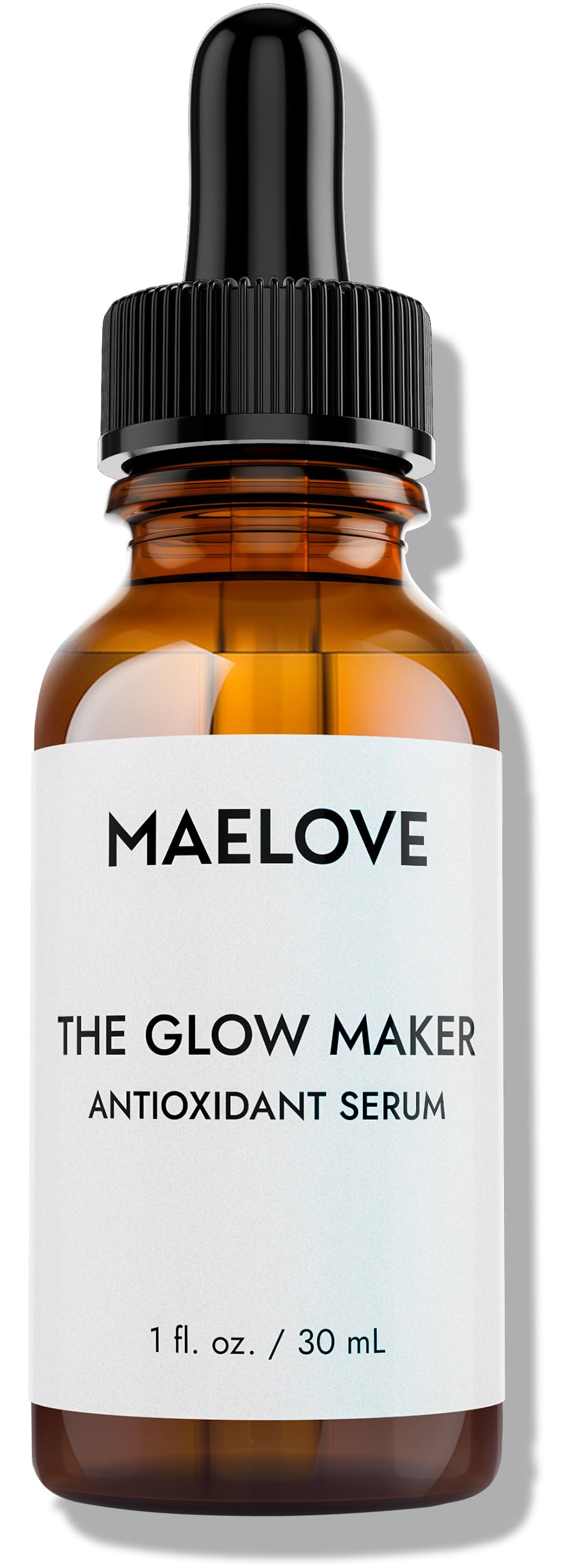 Suero de vitamina C, Glow Maker con vitaminas C, E, ácido ferúlico y hialurónico, sin fragancia, galardonado suero facial iluminador e hidratante, 1.0 fl oz