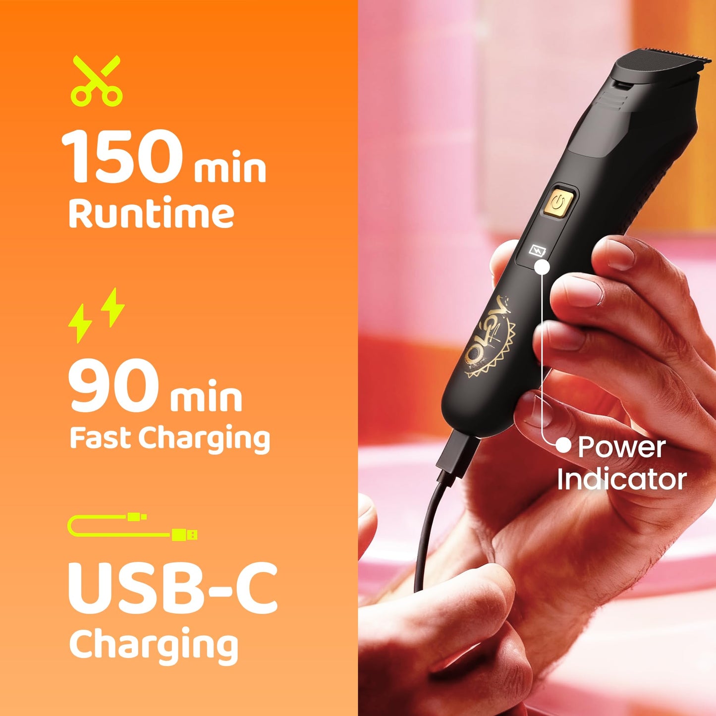 OLOV LITE - Cortadora de barba eléctrica para hombres, recortadora de pelo de nariz y maquinilla de afeitar eléctrica 10 en 1, kit de aseo inalámbrico listo para regalo para hombres (negro)