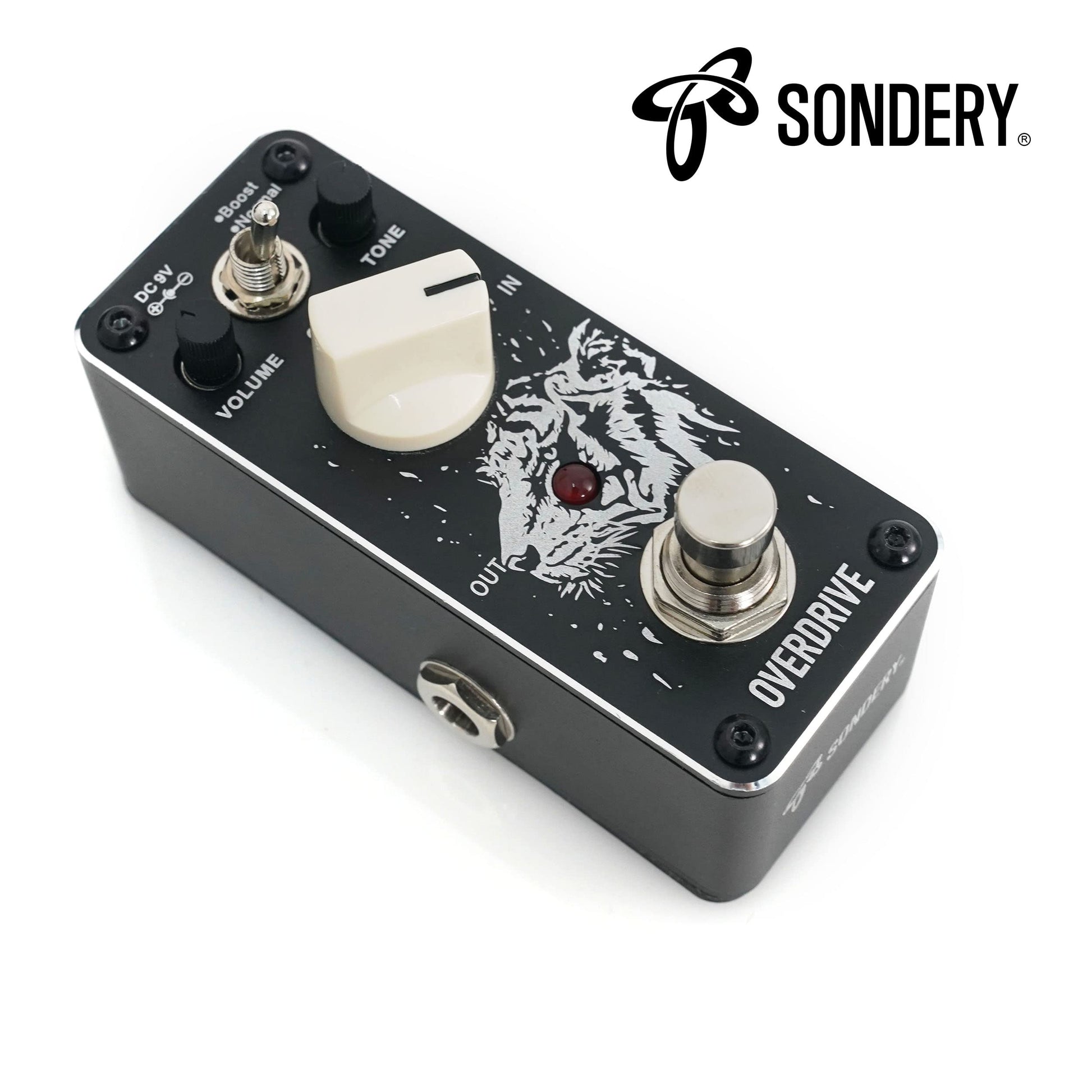Pedal de Sobremarcha Sondery Rojo con 2 Modos de Impulso y True Bypass para Guitarras Eléctricas