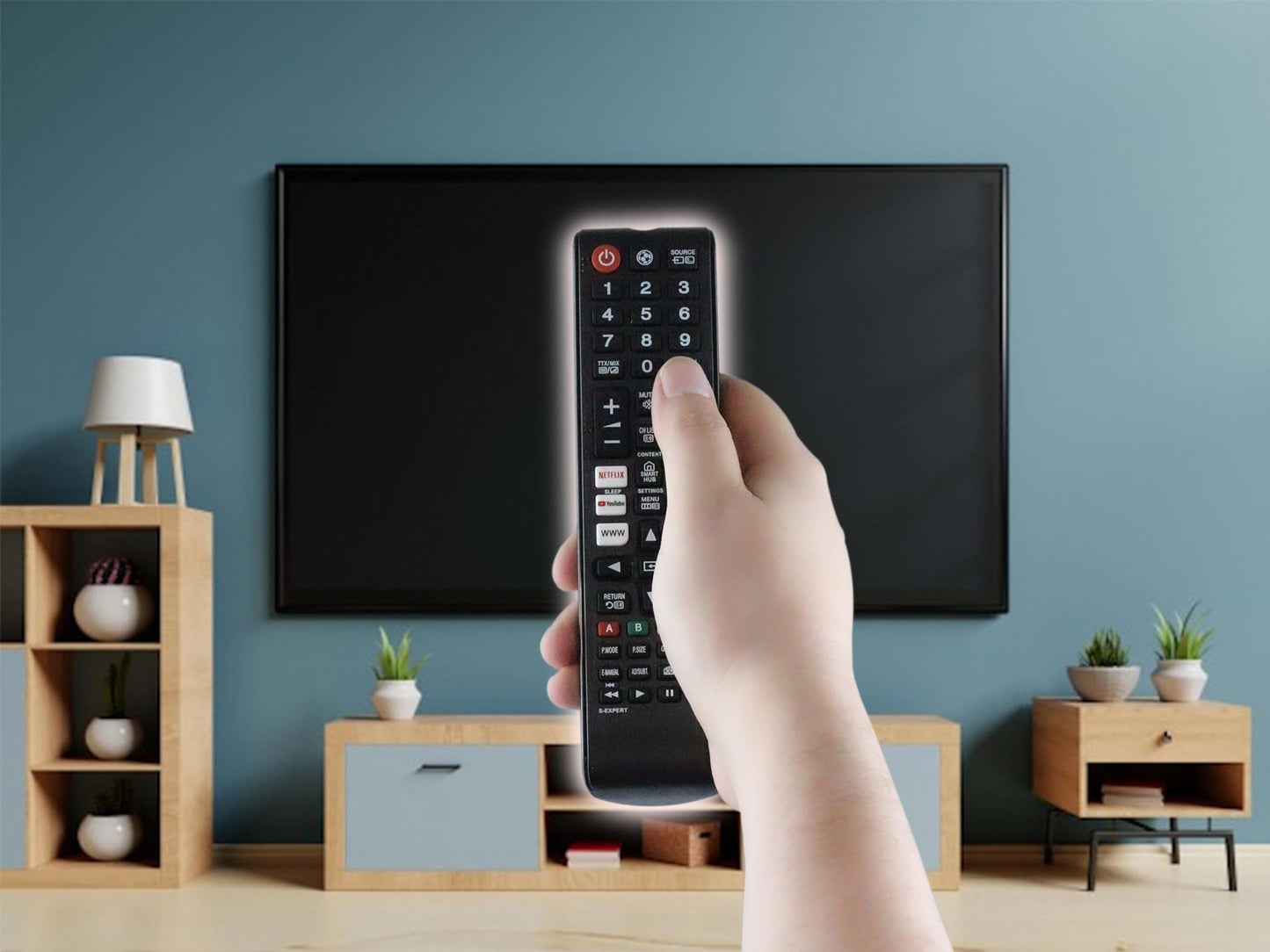 CONTROL EXPERT - Control Remoto Compatible con Samsung HDTV LED Smart TV Universal de televisión para la Mayoría de los Televisores LCD, LED, Plasma Bajo Sin Programación