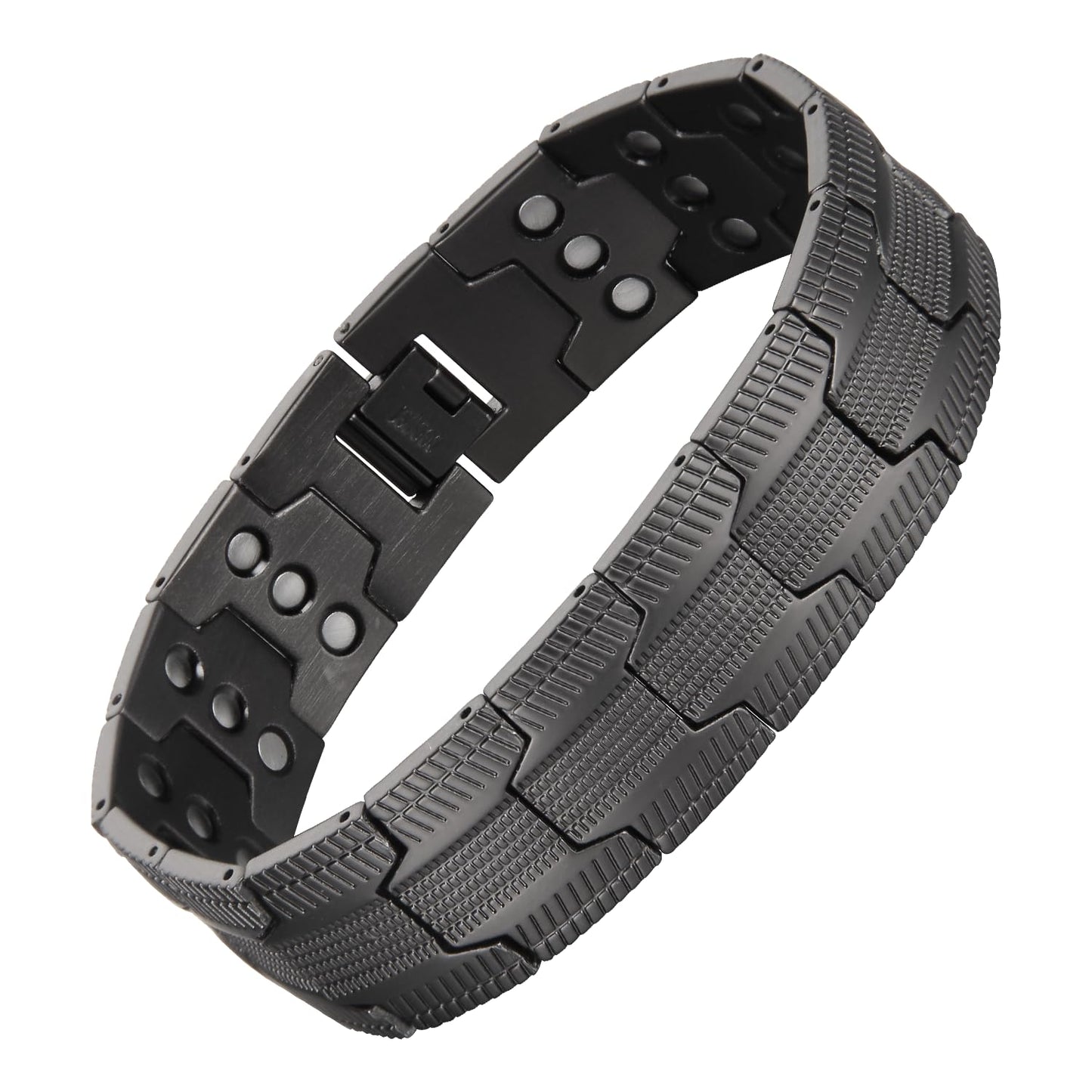 MagEnergy - Pulsera de cobre para hombre, 3 pulseras magnéticas de 99,99% cobre puro, pulsera ajustable con herramienta de tamaño, 9inches, Cobre, No es una piedra preciosa