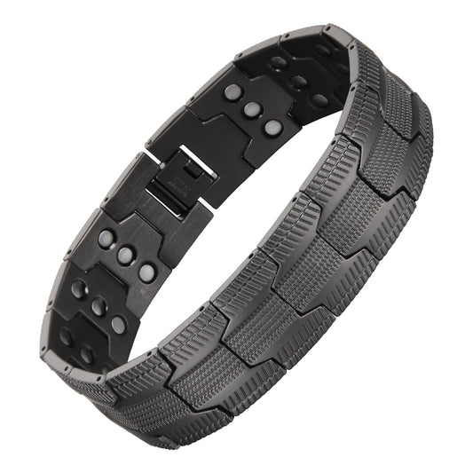 MagEnergy - Pulsera de cobre para hombre, 3 pulseras magnéticas de 99,99% cobre puro, pulsera ajustable con herramienta de tamaño, 9inches, Cobre, No es una piedra preciosa