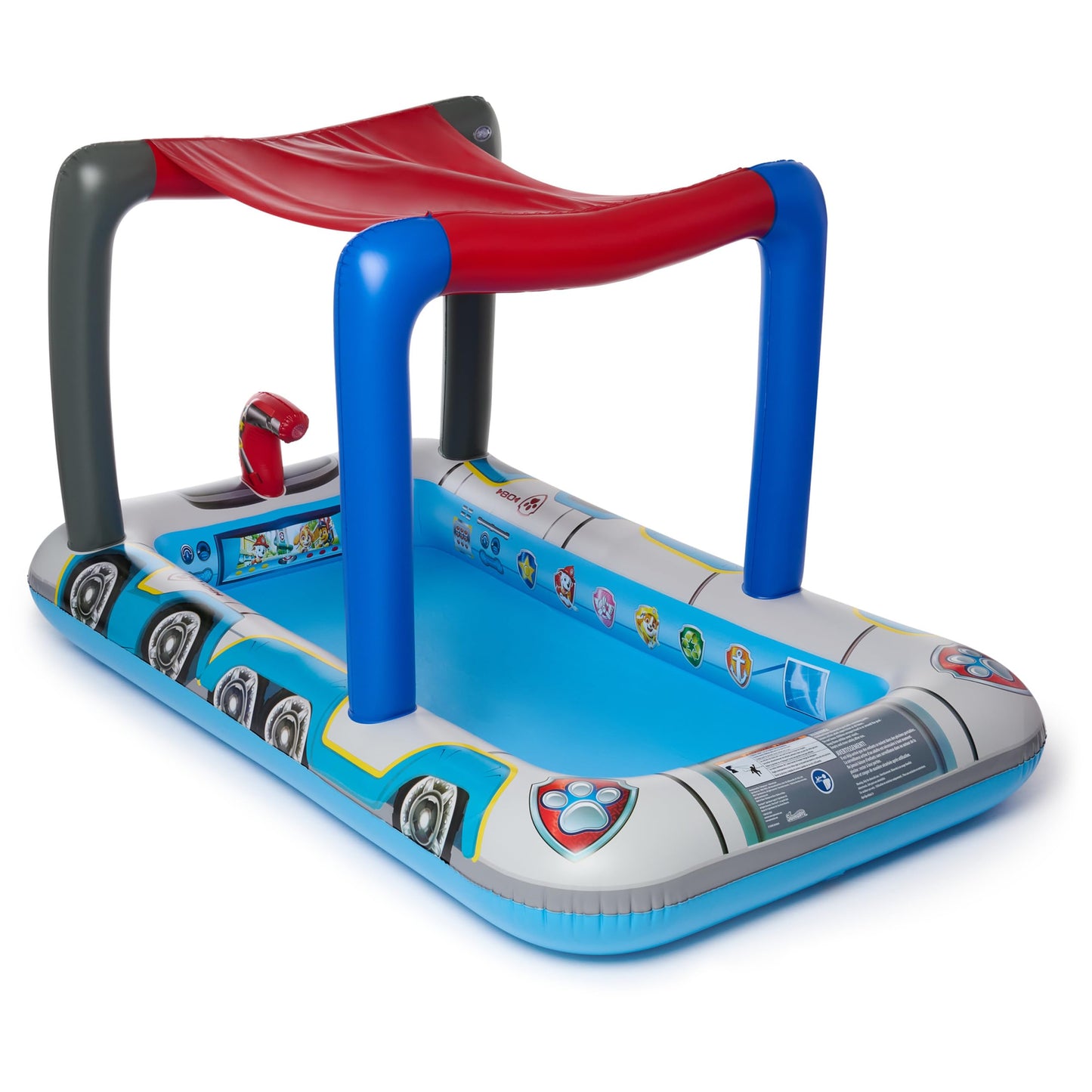 Piscina Inflable de Lujo SwimWays Paw Patrol Azul con Toldo para Niños de 3 Años en Adelante