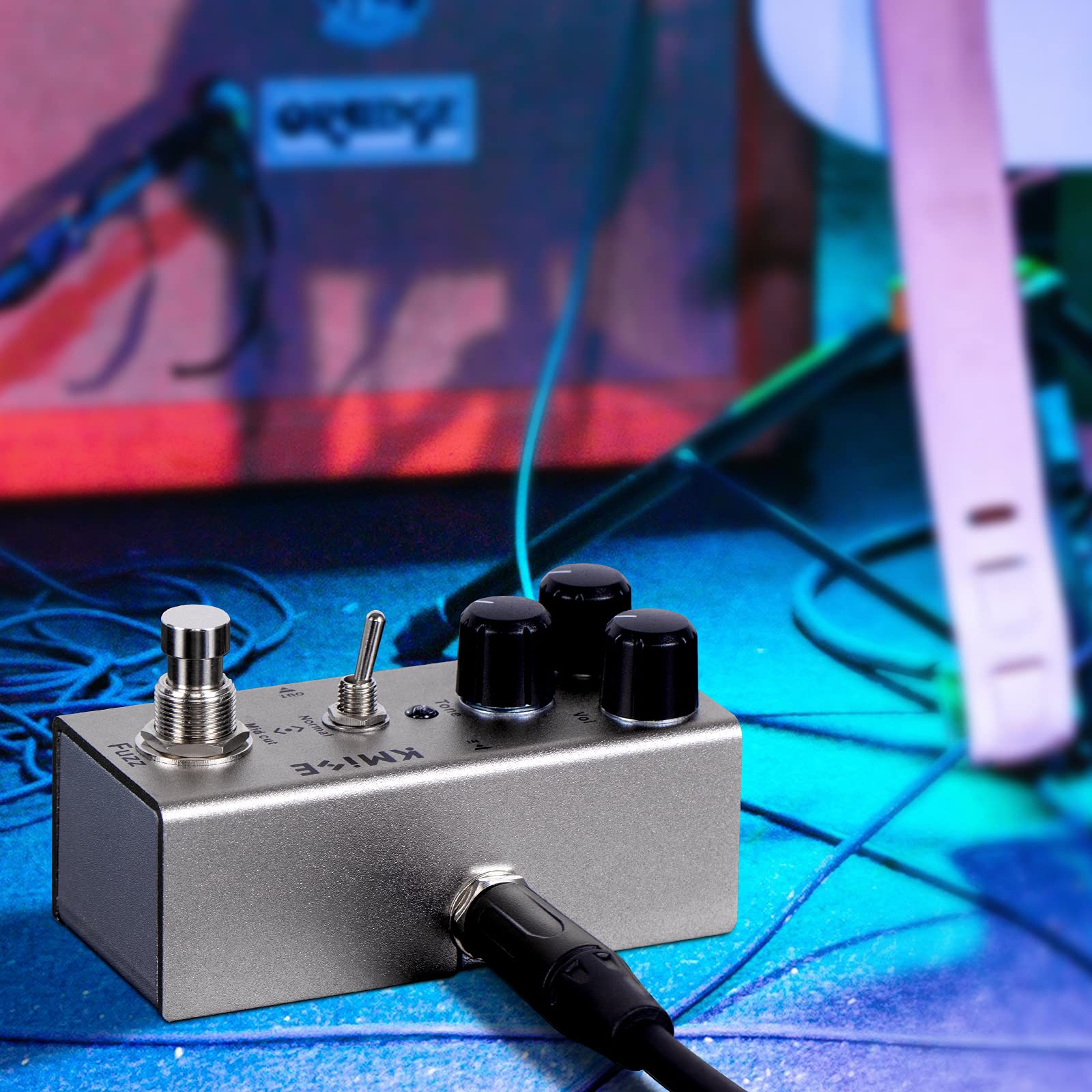 lotmusic Pedal de efectos de guitarra eléctrica Mini tipo único DC 9V True Bypass (Fuzz)
