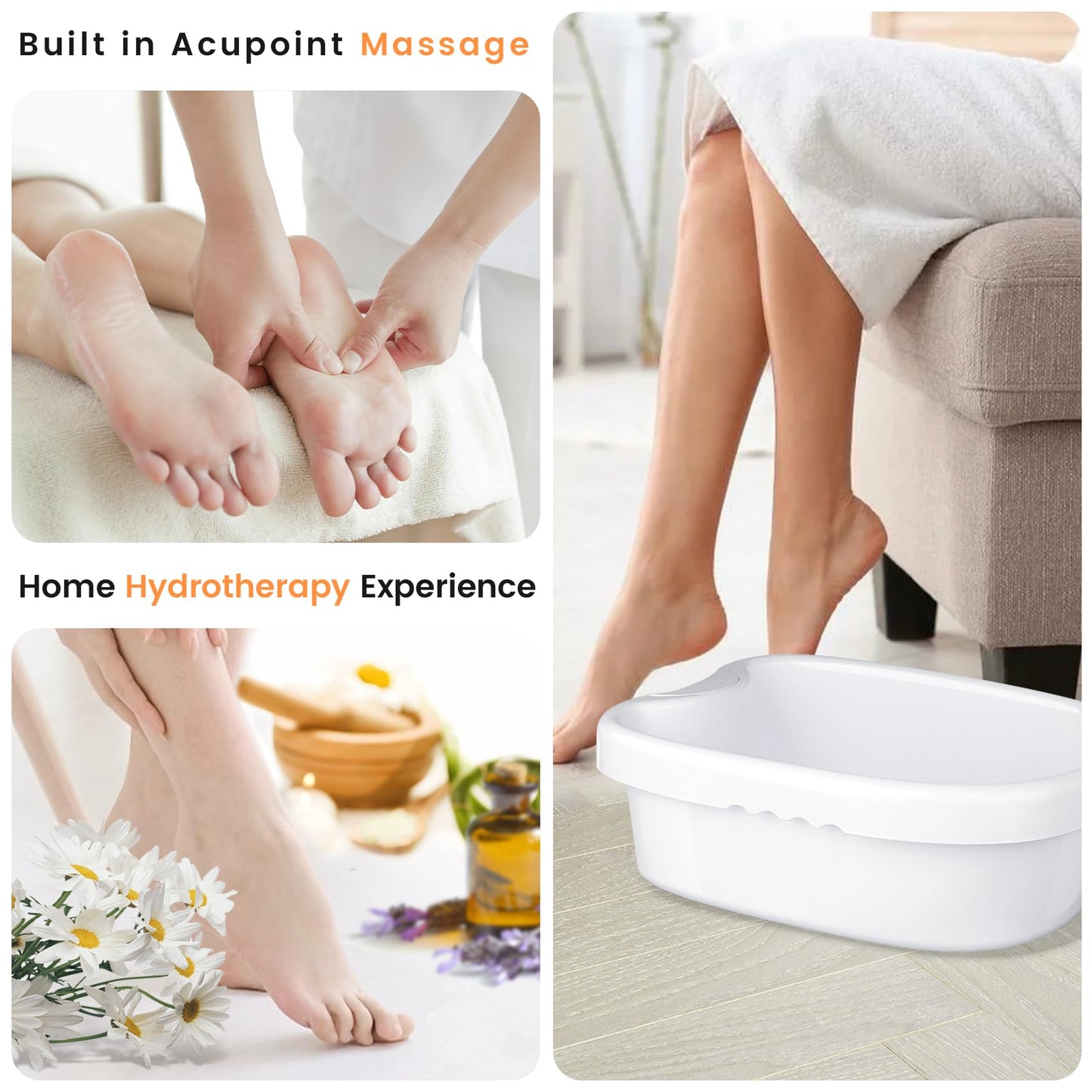Bañera iónica para pies para máquina de desintoxicación iónica, baño de pies, spa, spa de agua y tubo de masaje de pies para baño de pies, remojo o desintoxicación con 100 revestimientos