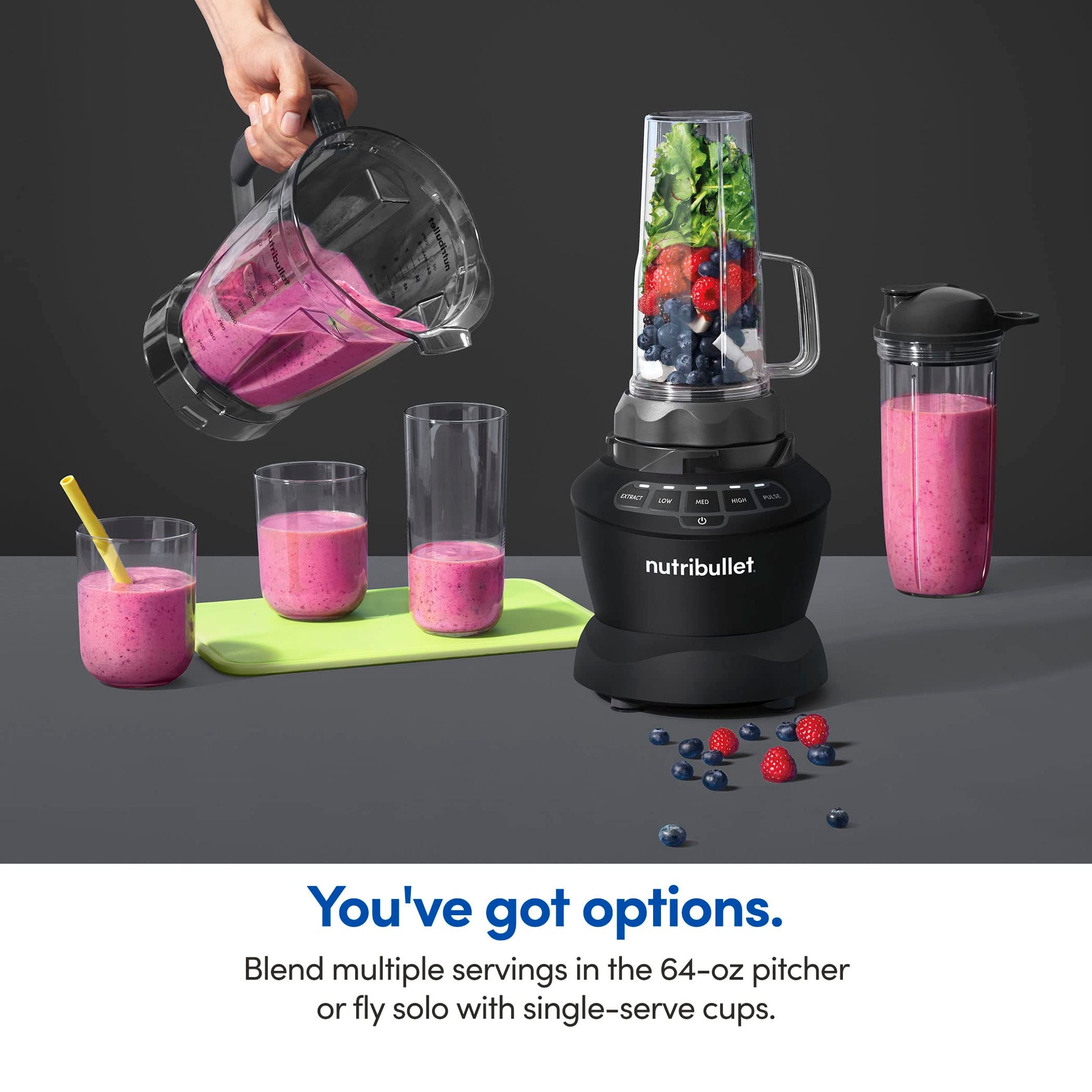 Batidora Nutribullet Negro Mate 1200W Combo