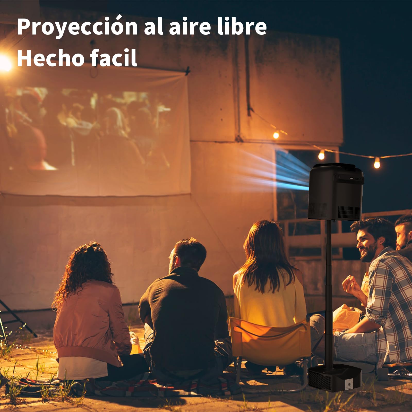 Proyector OCCULO 4K Blanco con WiFi 6 Incorporado y Tripie Retráctil