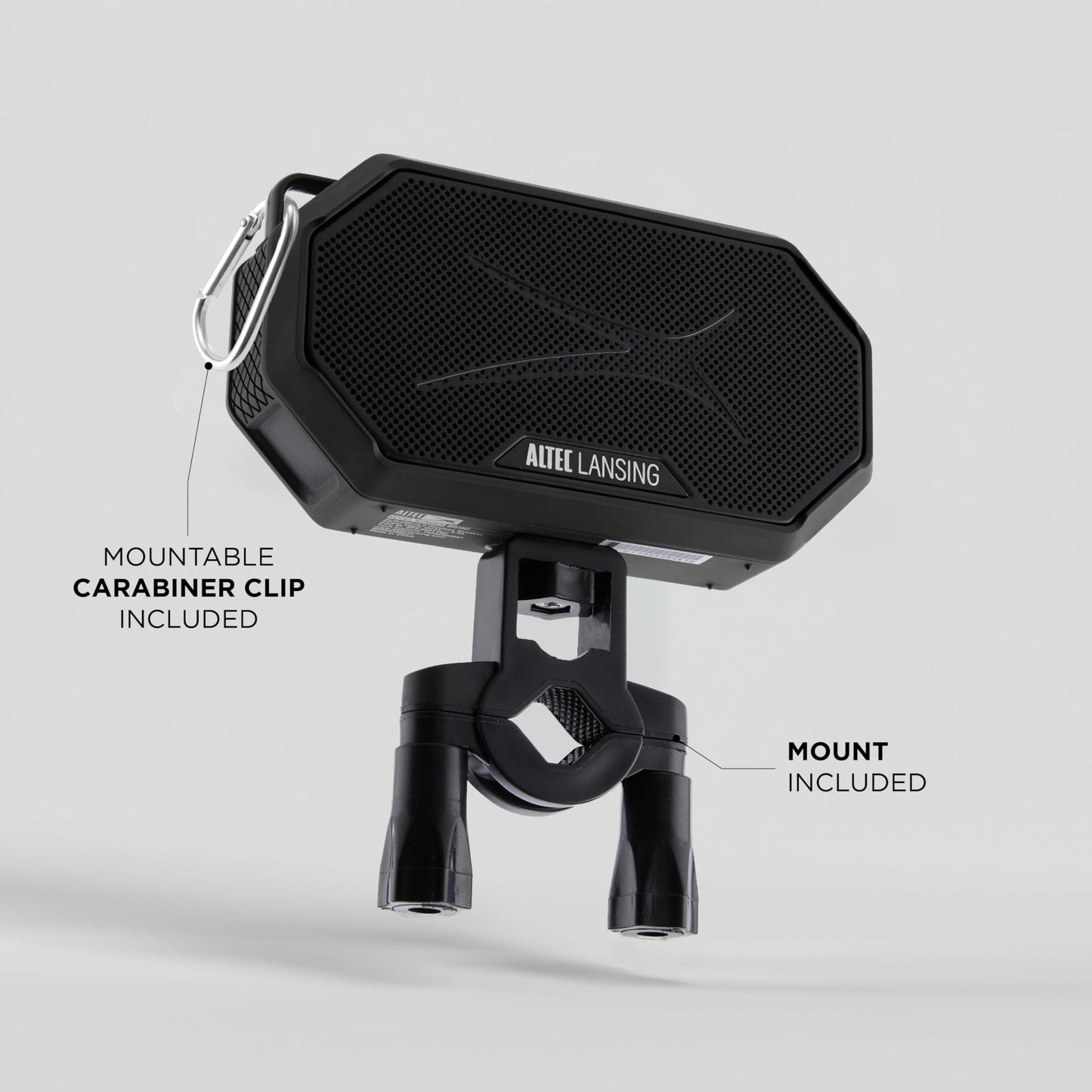 Altec Lansing - Altavoz Bluetooth portátil HYDRAMINI 2.0, IP67 impermeable, altavoz portátil, tiempo de reproducción de 12 horas, emparejamiento inalámbrico, carga rápida USB-C, Bluetooth magnético,