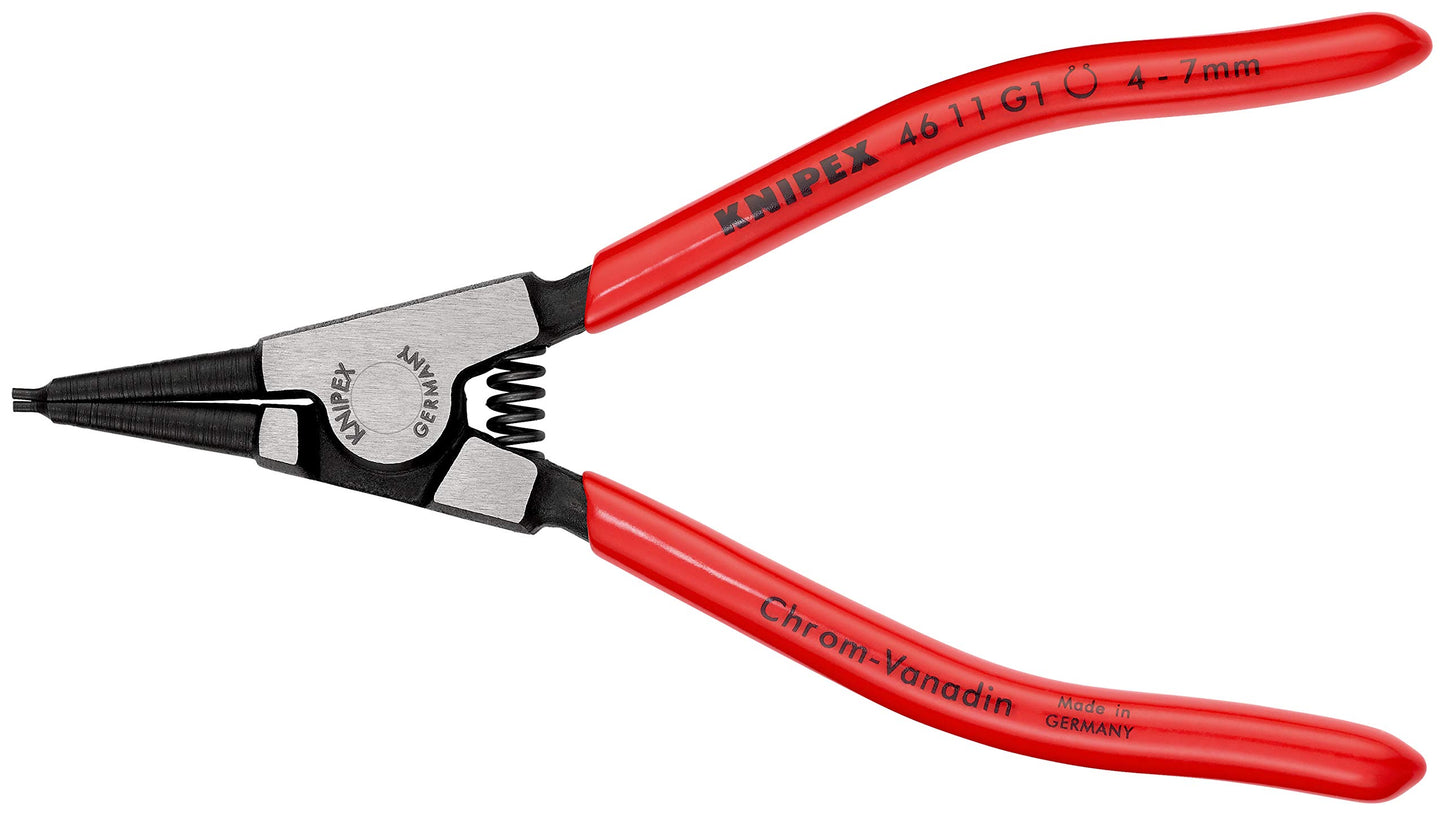 Knipex 46 11 G2 Pinza Para Anillos De Retención Para Anillos De Agarre En Ejes Acabado Pavonado 140 Mm