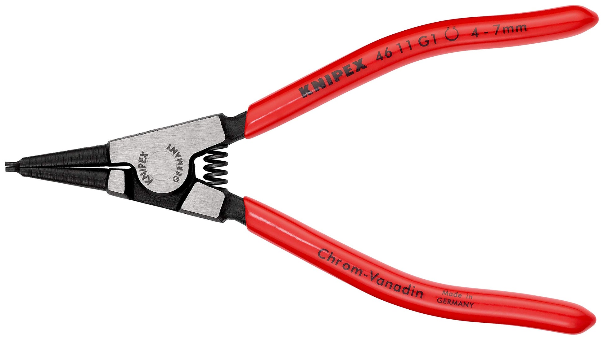 Knipex 46 11 G2 Pinza Para Anillos De Retención Para Anillos De Agarre En Ejes Acabado Pavonado 140 Mm