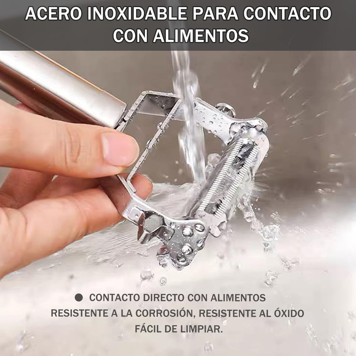 Pelador de Verduras MBLNBVN Acero Inoxidable 3 en 1 para la Cocina