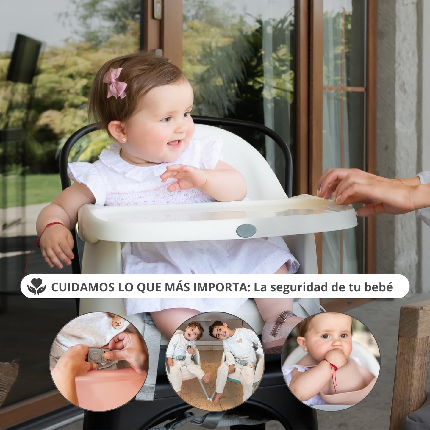 NUZU Periquera para Bebe 3 en 1 | Silla para Bebe Comer Multifuncional con Seguridad y Estilo | Versatilidad en Espacios Reducidos | Asiento Elevador Ajustable para Bebes 6 meses a 4 Años. (Azul)