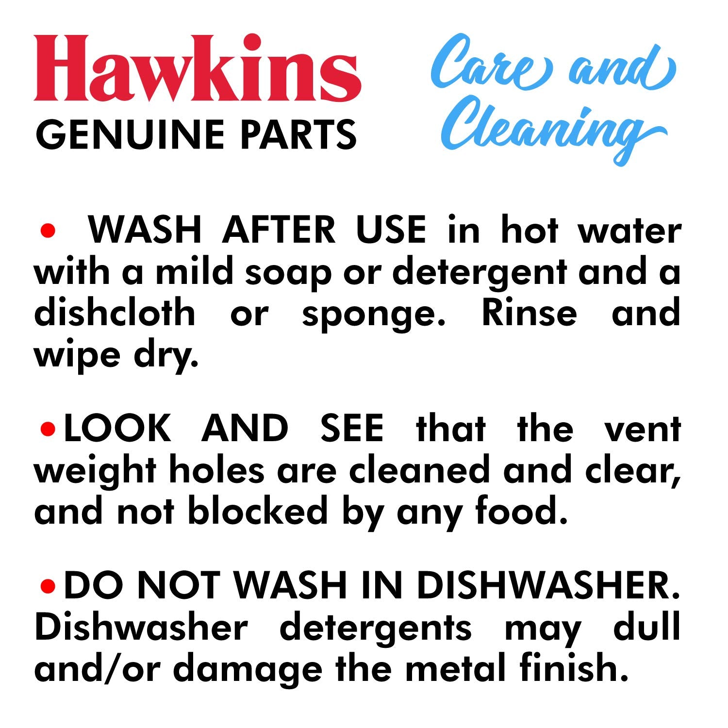 Hawkins H10-20 Pressure Regulator for Classic Aluminum and Stainless Steel Pressure Cookers