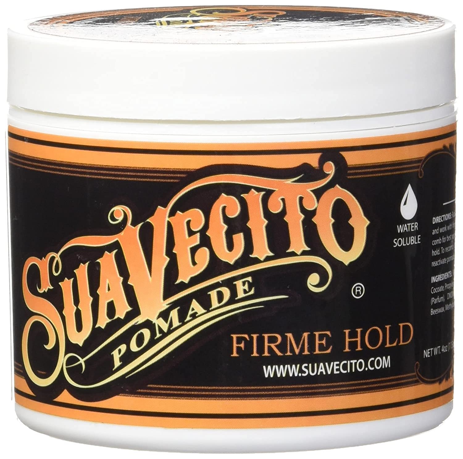 Suavecito Pomade Firme (fuerte) para sostener 5 onzas, 1 paquete – Pomada fuerte para el cabello para hombres – Gel de cabello a base de agua de brillo medio – Fácil de lavar – Sujeción todo el día para todos los estilos de cabello
