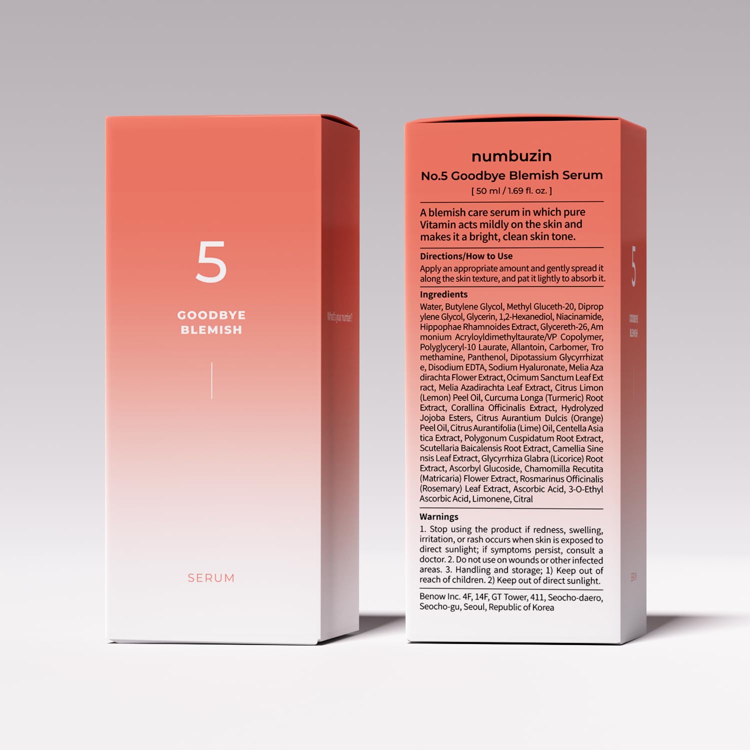 No 5 Goodbye Blemish Serum by Numbuzin for Unisex - 1.69 oz Serum