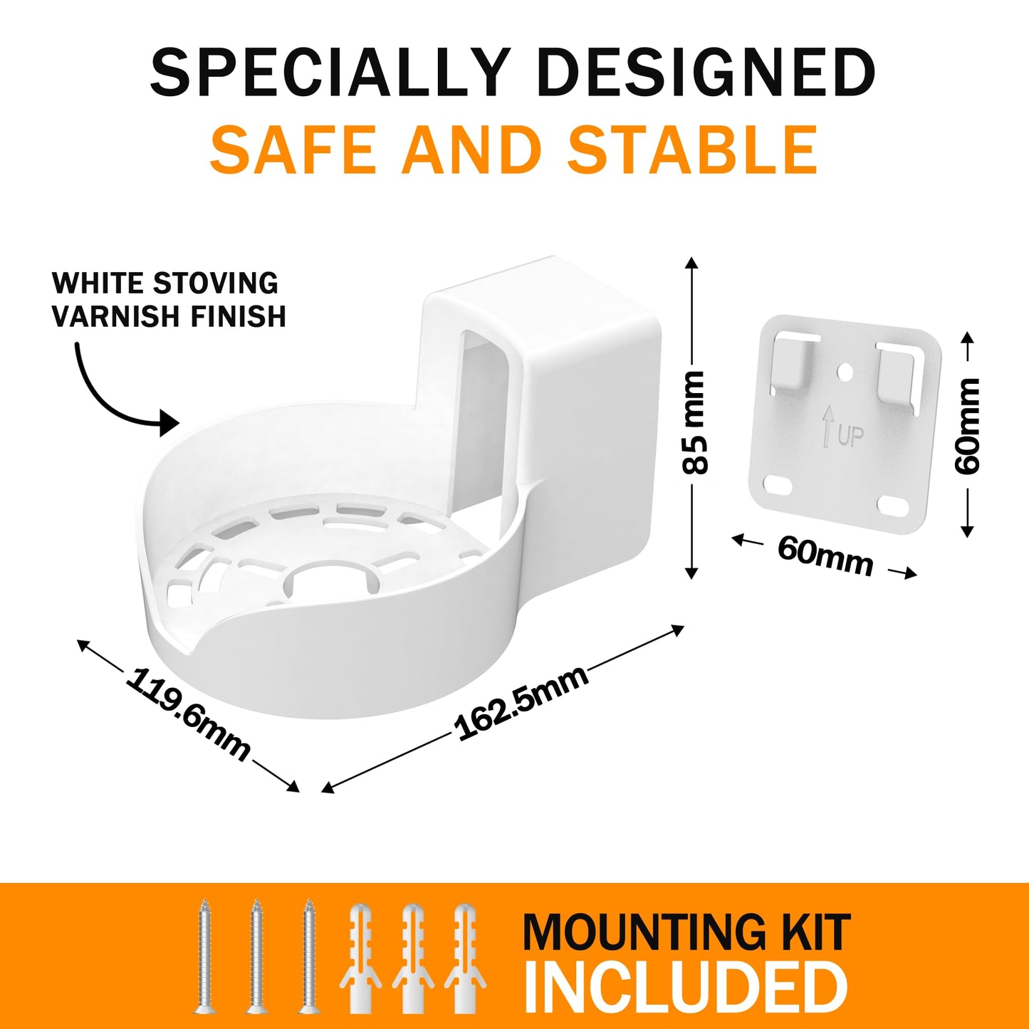 Soporte de Pared TP-Link Blanco con Organizador de Cables y Resistencia para Hogar (Paquete de 3)