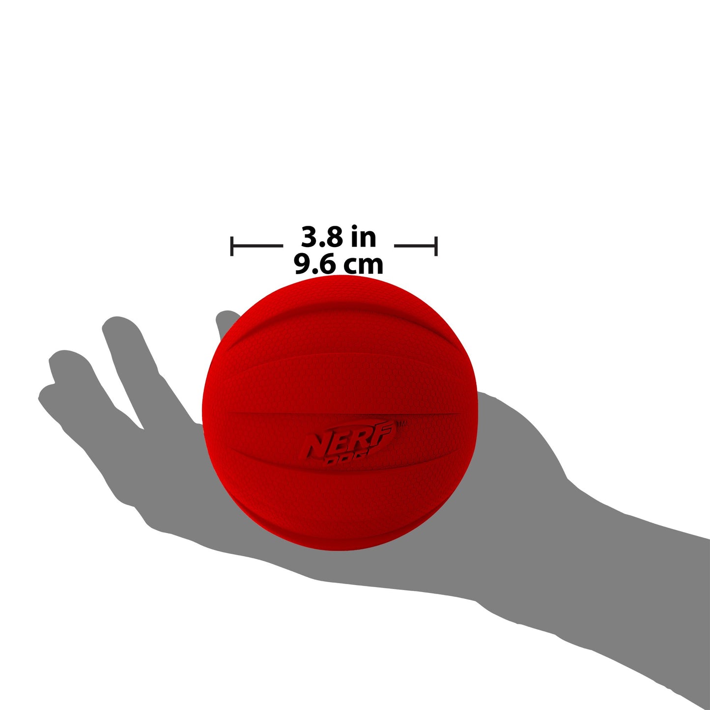 Pelota Squeak Nerf Dog Grande Verde y Rojo paquete de 2