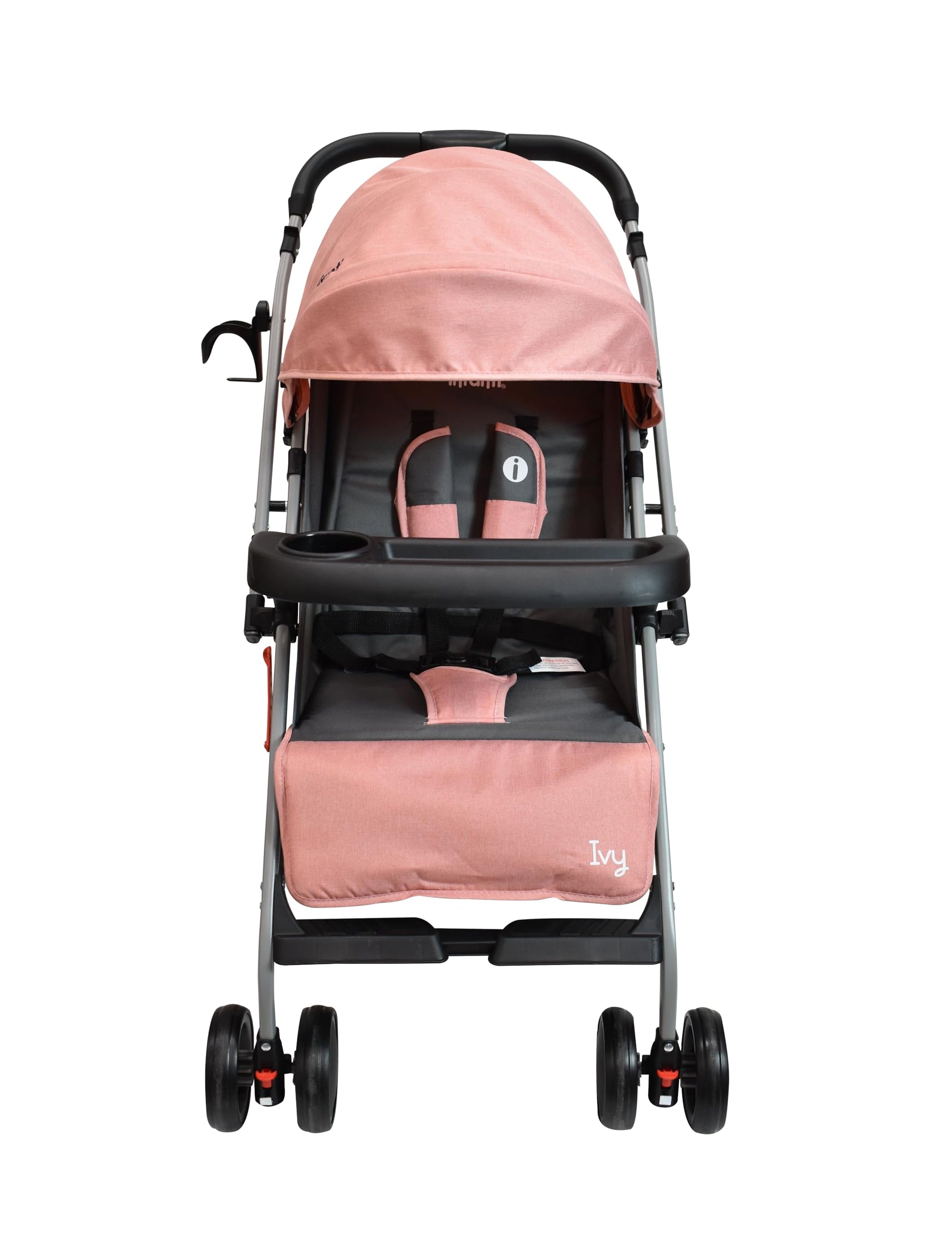 INFANTI | Carriola De Paseo Ivy | Con Mango Reversible | Ligera y Plegable | Soporta 15 kg | Multiposiciones (Salmón)