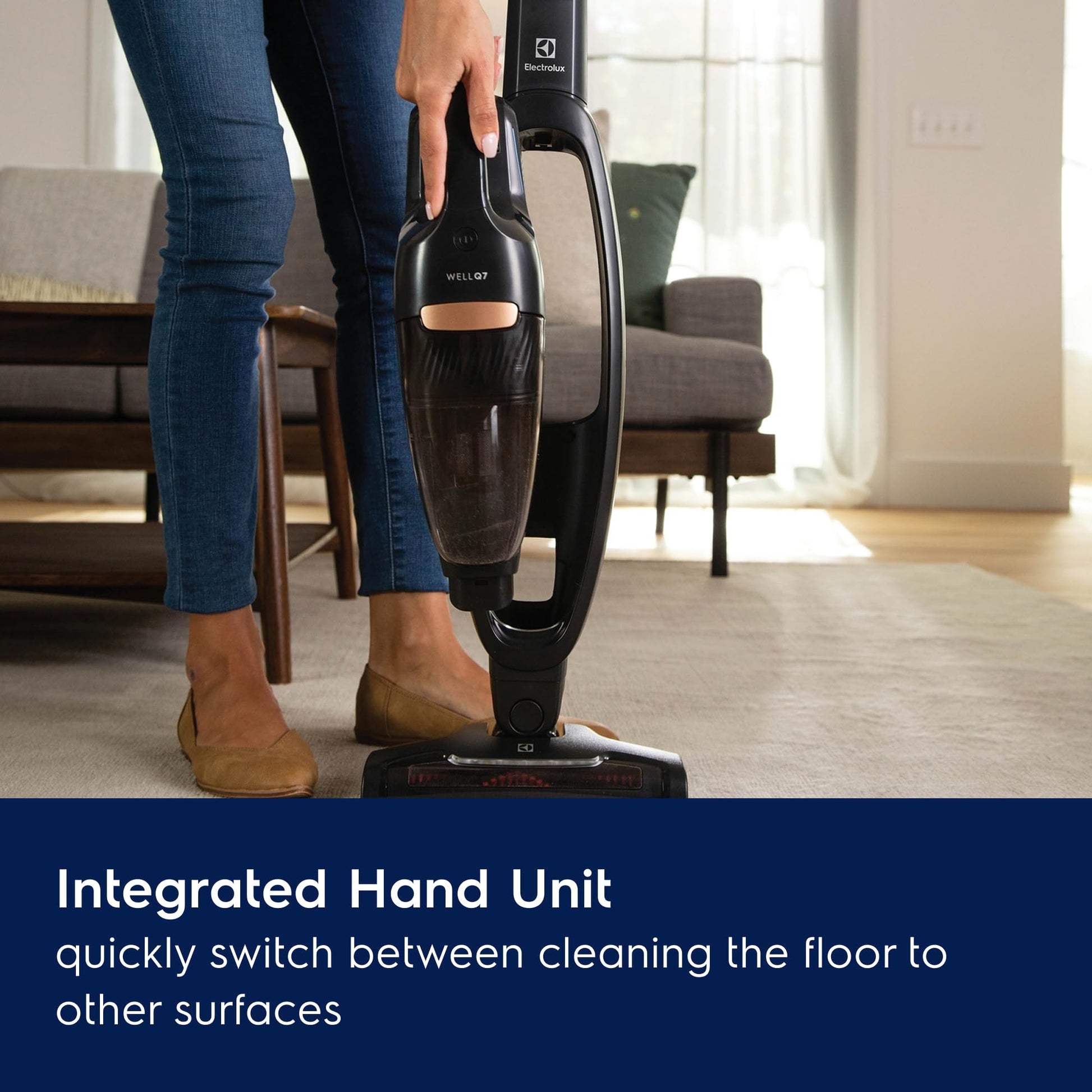 Aspiradora Inalámbrica Electrolux WellQ7 Gris Granito con Alta Potencia y Filtración de 5 Pasos