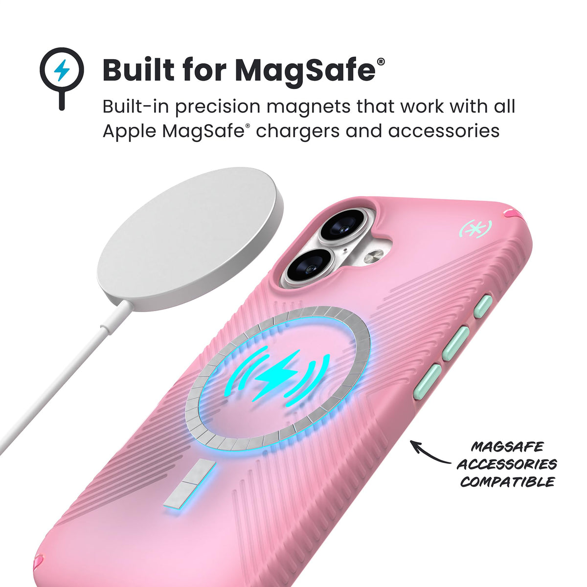 Agarre para iPhone 17 Speck Ibis Rosa Lux con MagSafe