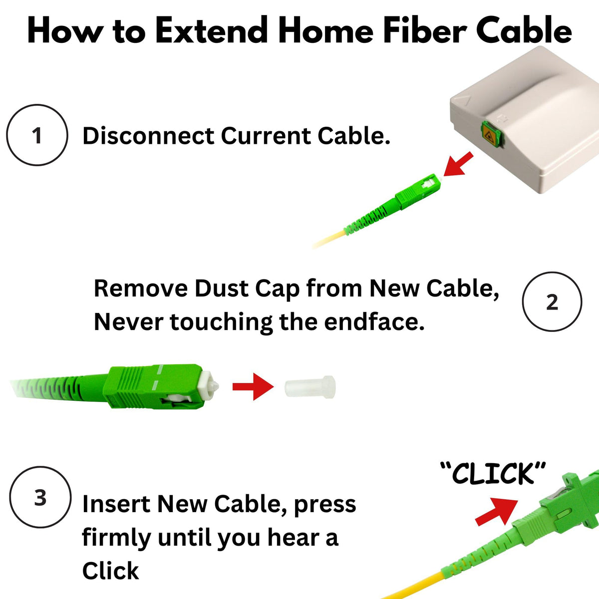 Cable de Fibra Óptica PacSatSales Verde Monomodo SC/APC 10 m para Internet Doméstico
