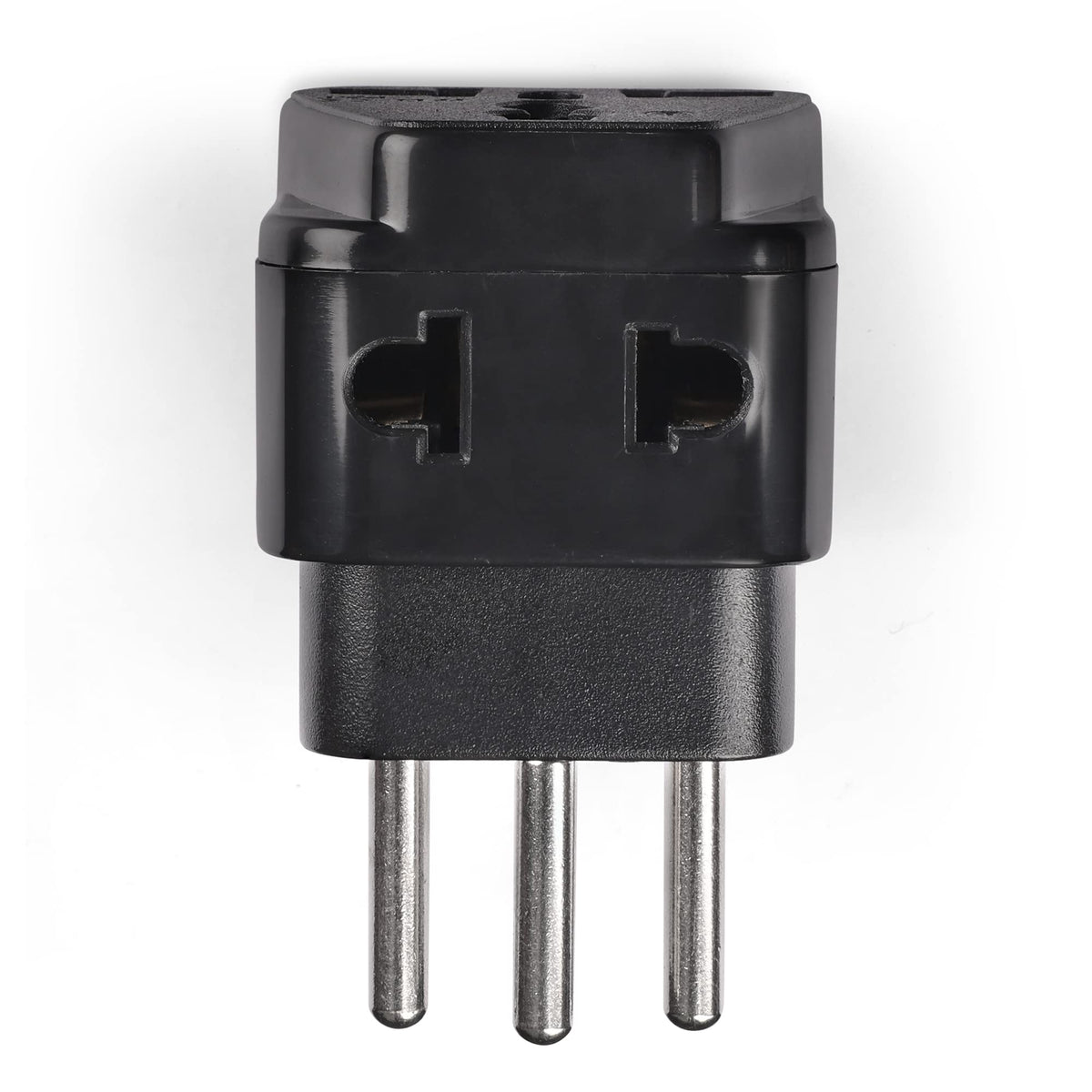 Adaptador de Enchufe Tipo J Orei Negro 2 en 1 USA a Suiza Pack de 4