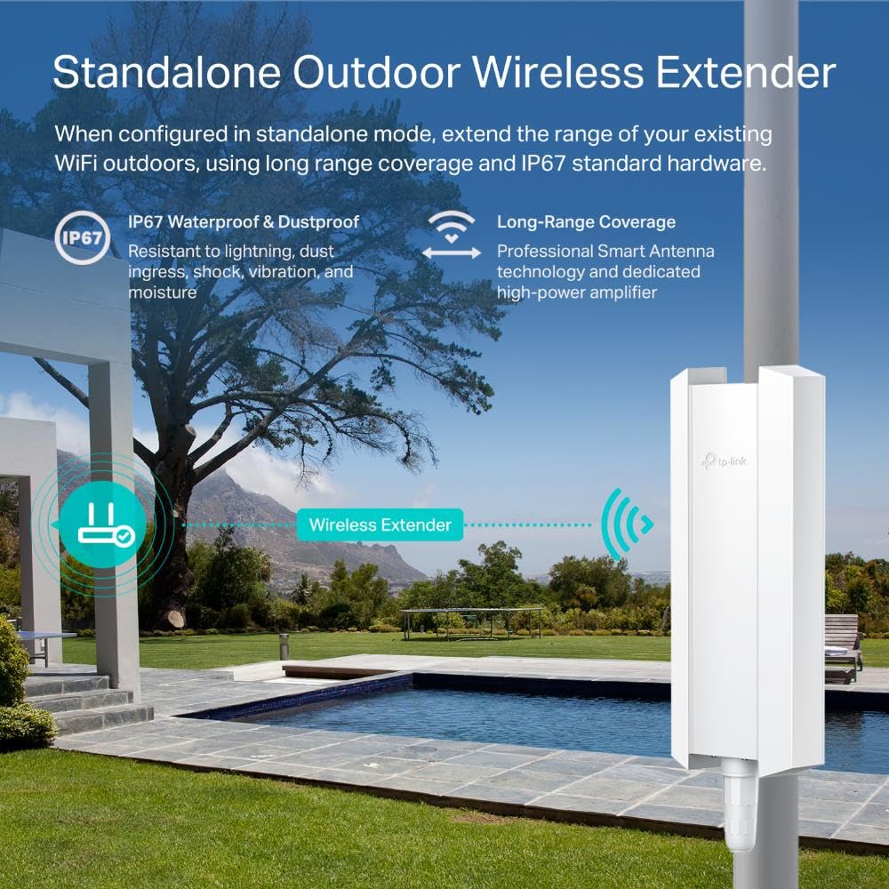TP-Link Omada Business WiFi 6 AX1800 - Punto de Acceso para Interiores y Exteriores (EAP610-Outdoor)