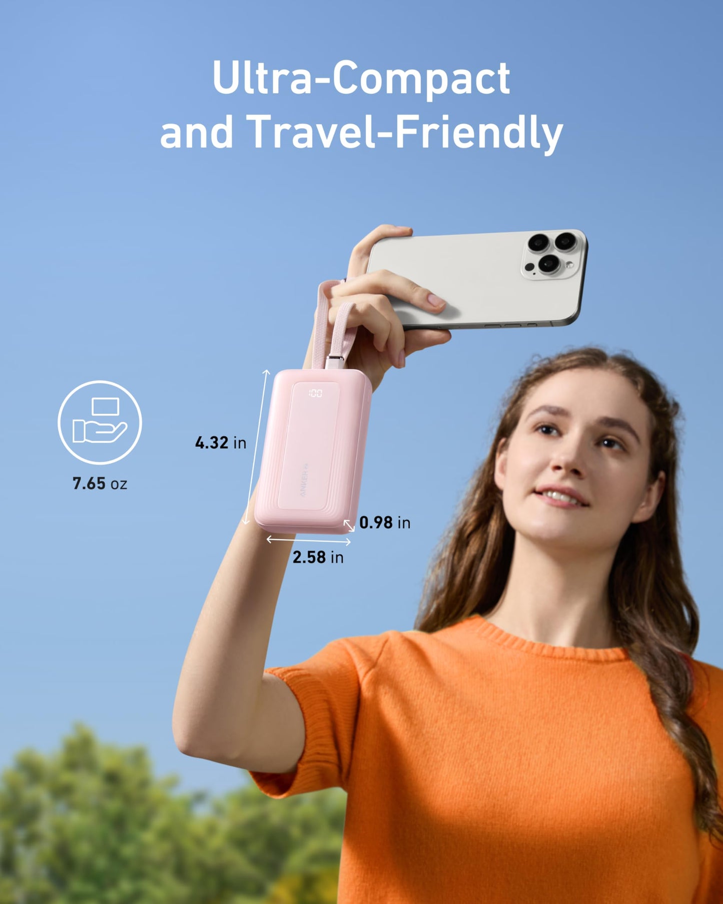 Power Bank Anker Zolo Blanco 10000mAh con Carga Rápida y Certificación MFI